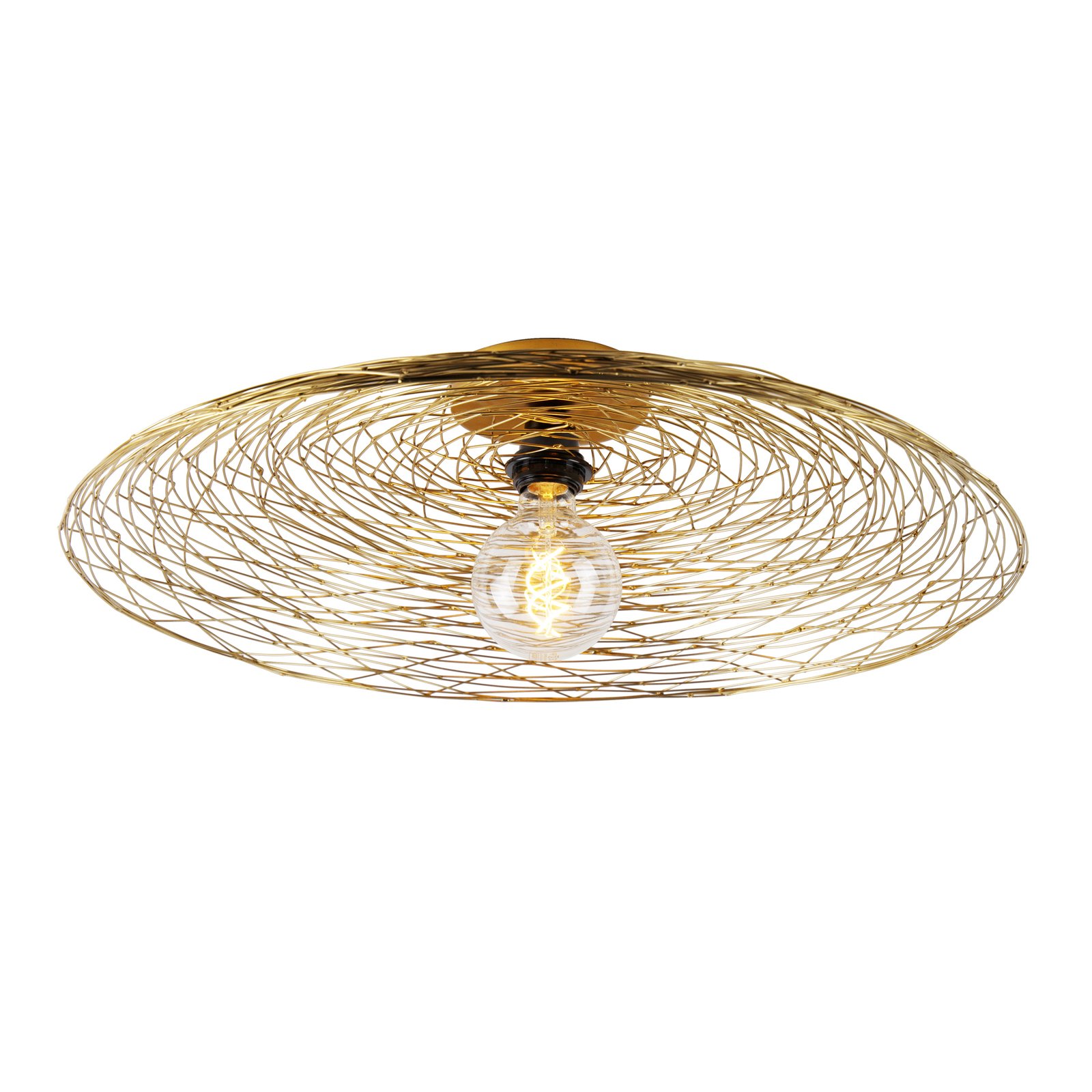 Lindby Kaviya stropné svietidlo zlaté výška 15 cm