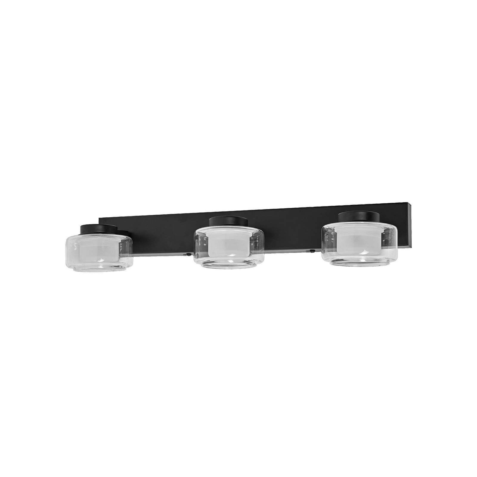 OSRAM LED-Wandleuchte ORBIS FLAME, schwarz, 3-flg., CCT IP44