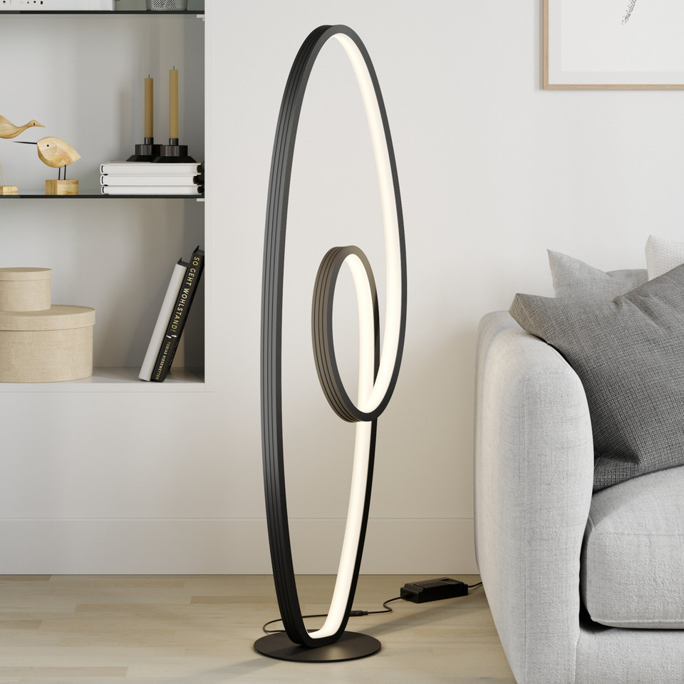 Lucande Bronwyn LED Golvlampa, svart från Lucande
