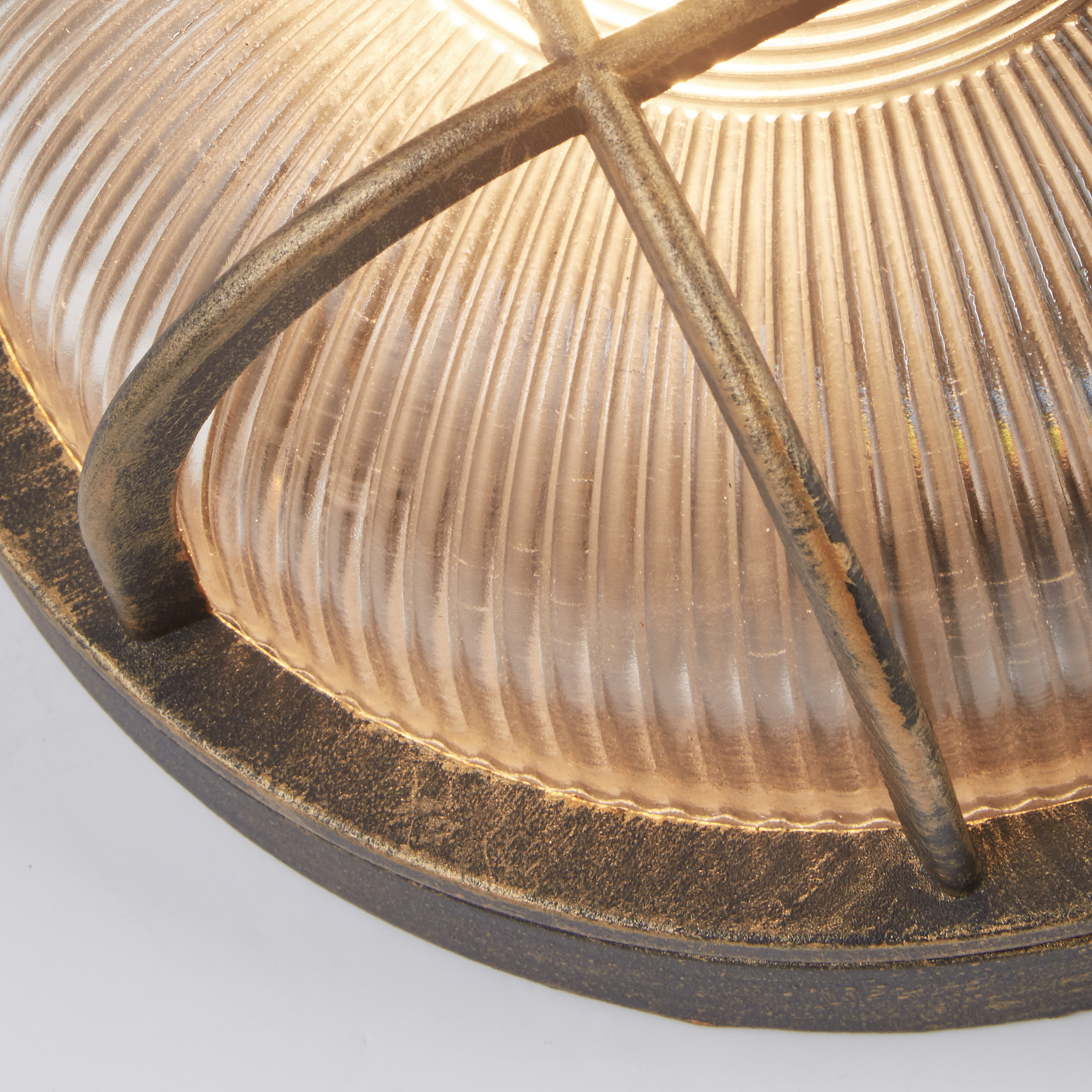 Lampa w stylu morskim Porto okrągła, czarno-złota