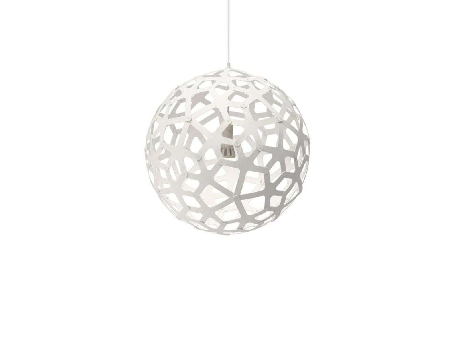 Coral Lustră Pendul Ø60 White 2 Sides - David Trubridge