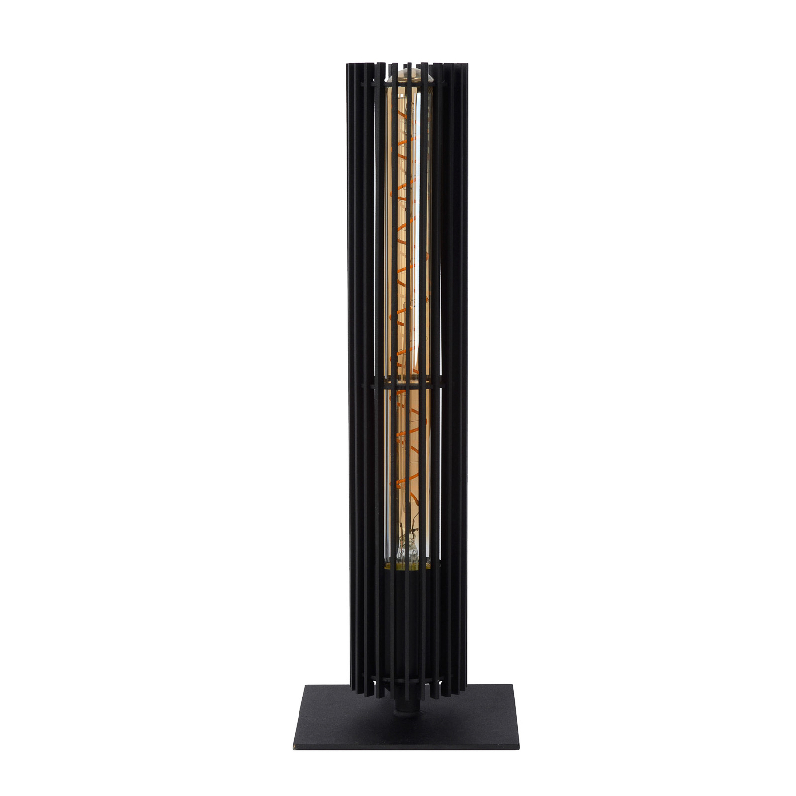 Metalowa lampa stołowa Lionel w kolorze czarnym
