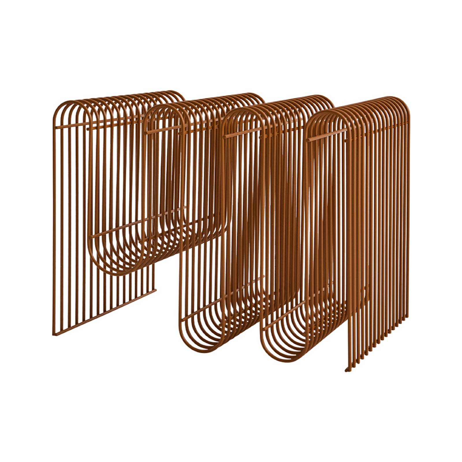 AYTM Magazinhalter Curva, amber, Metall, 41 cm lang