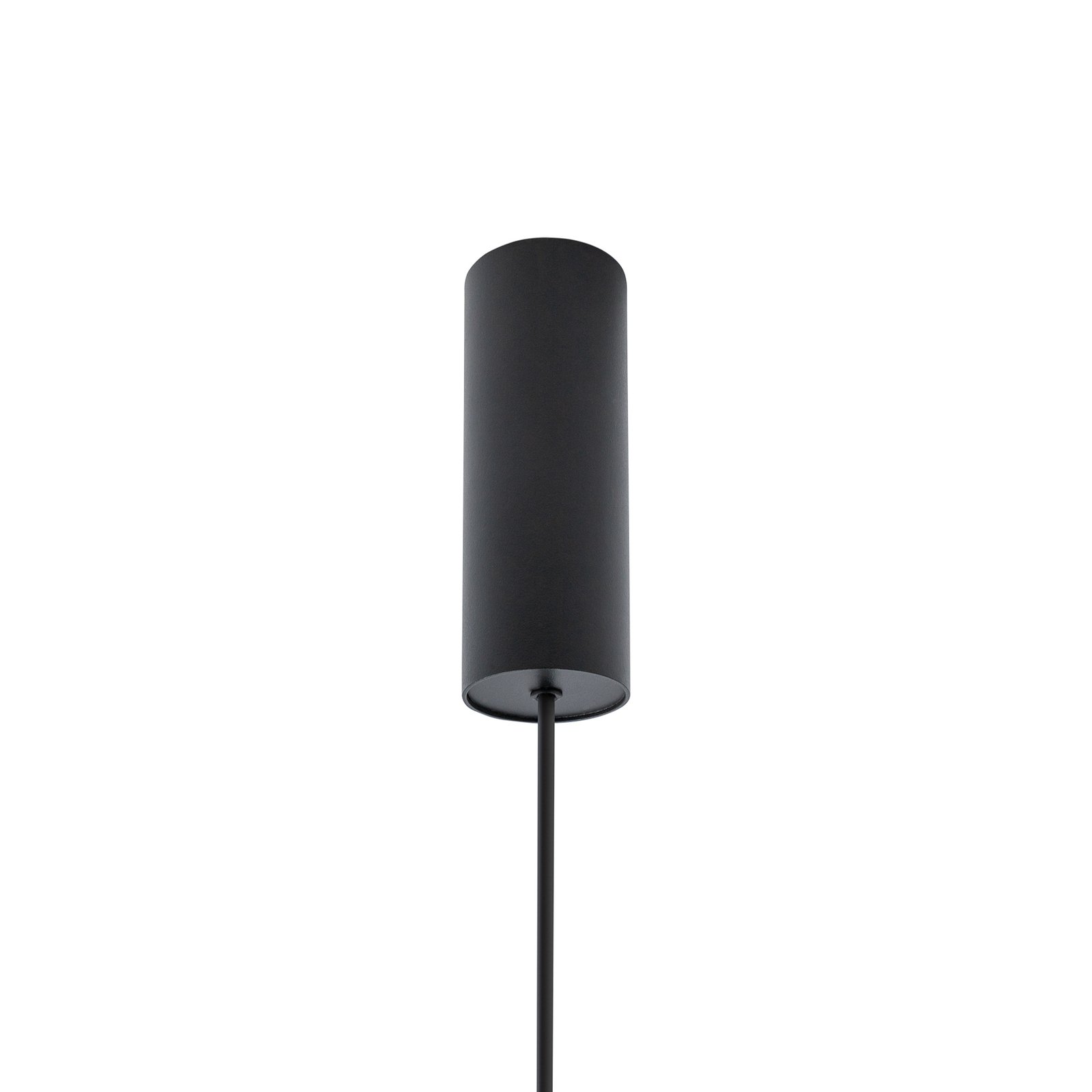 Vertic LED pendant light, black, aluminium, warm white