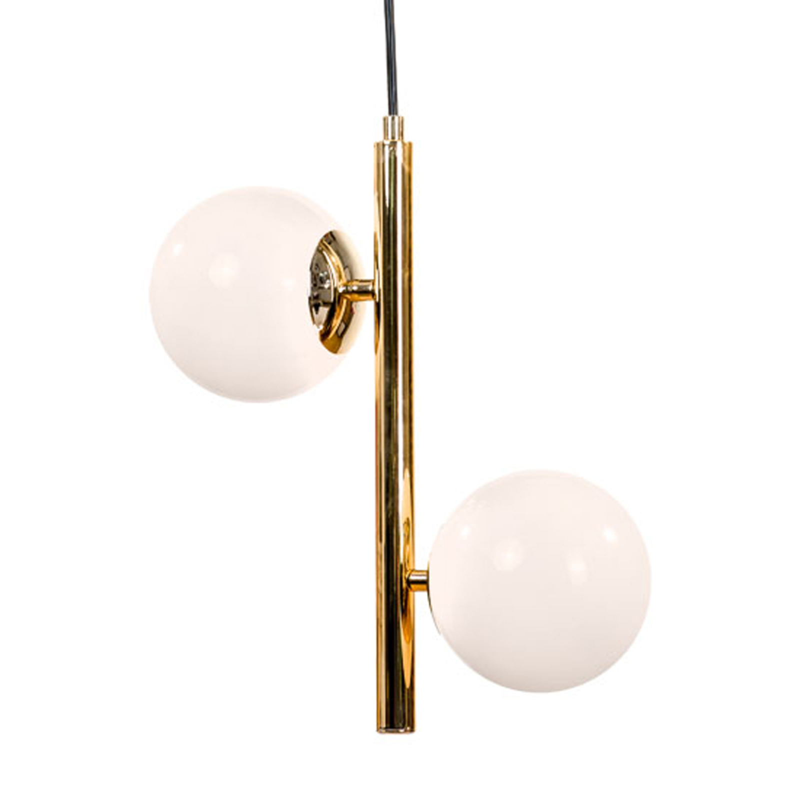 Hanglamp Linea, goud, 2-lamps