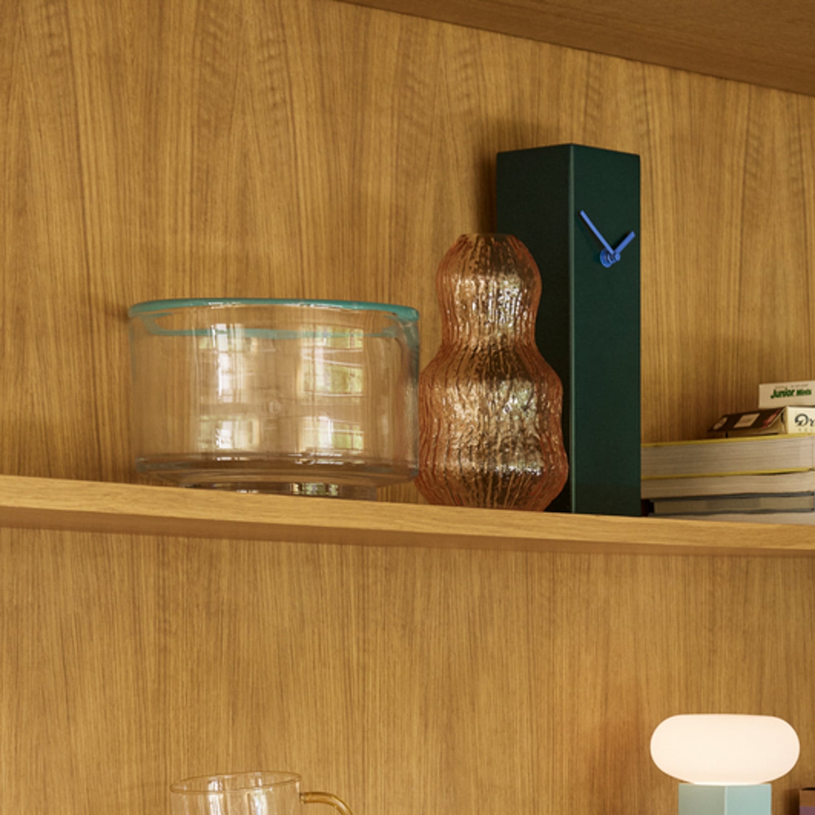 Ciotola Clea trasparente/verde Ø 30 cm in vetro - Hübsch