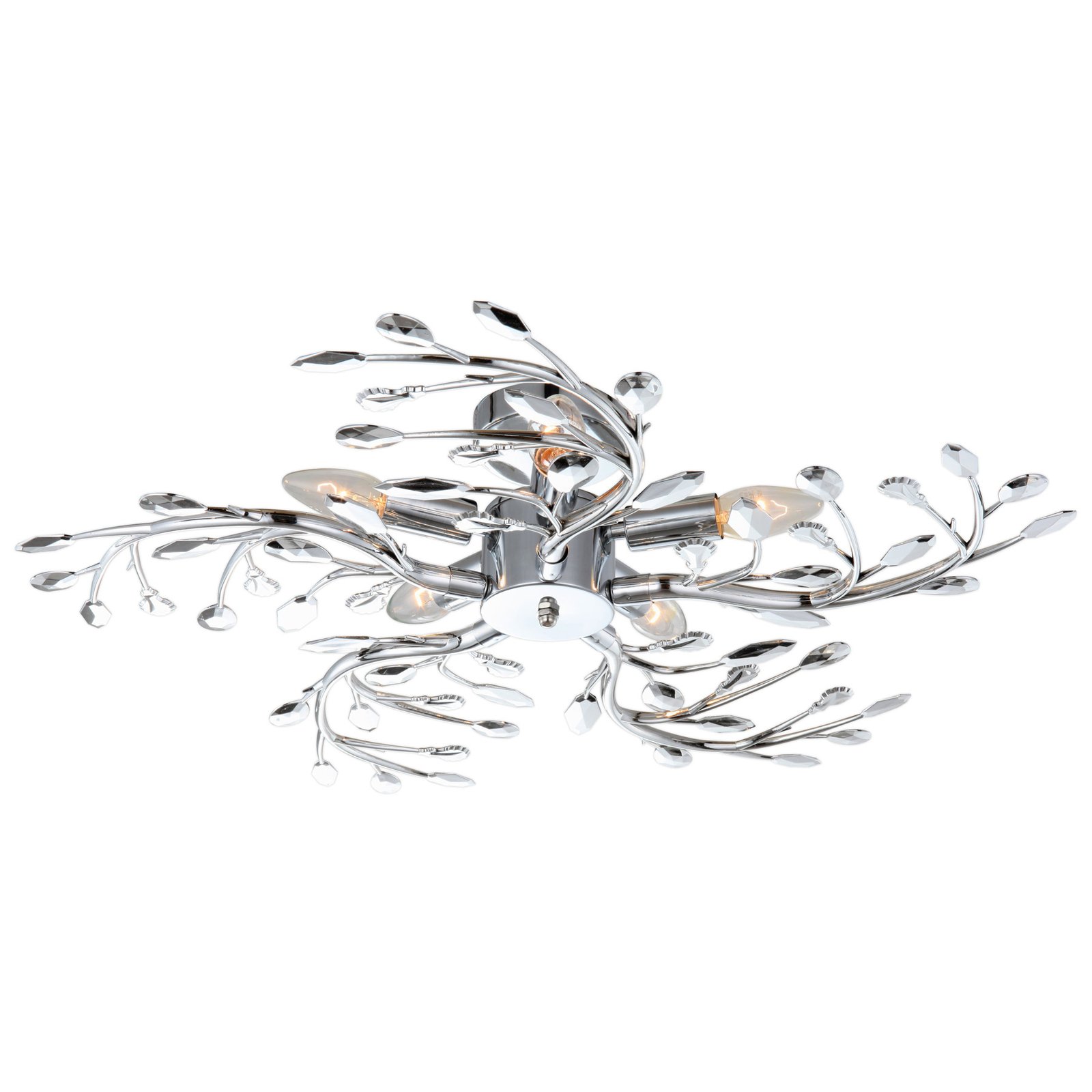 Kattovalaisin Flash metallia, kromi, Ø 65 cm