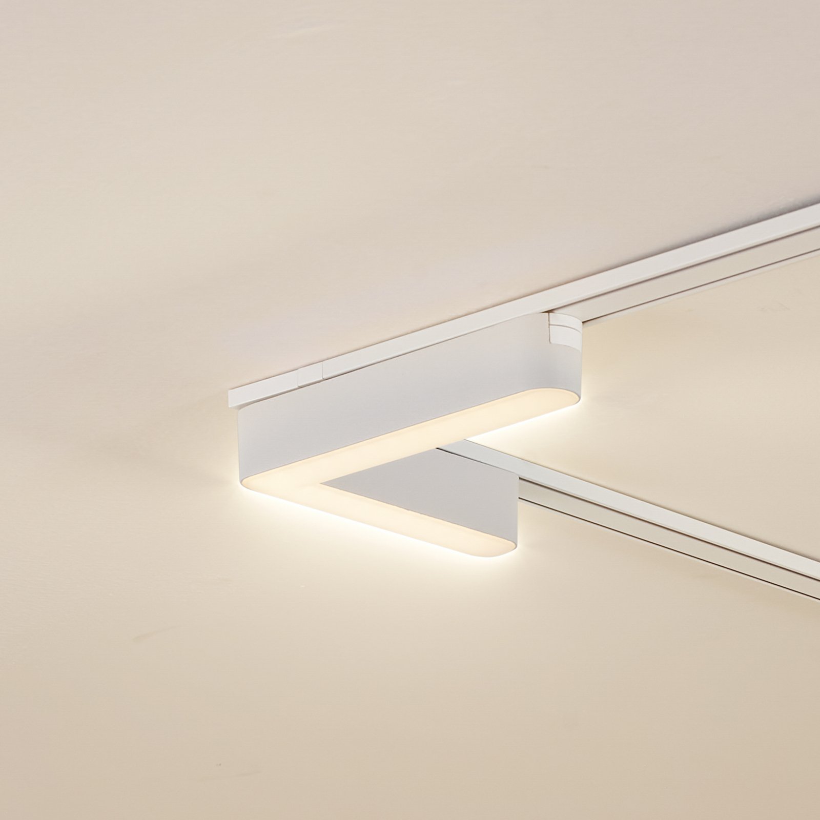 Lindby LED-list 48 V Lumaro, hvit, L-formet, plast