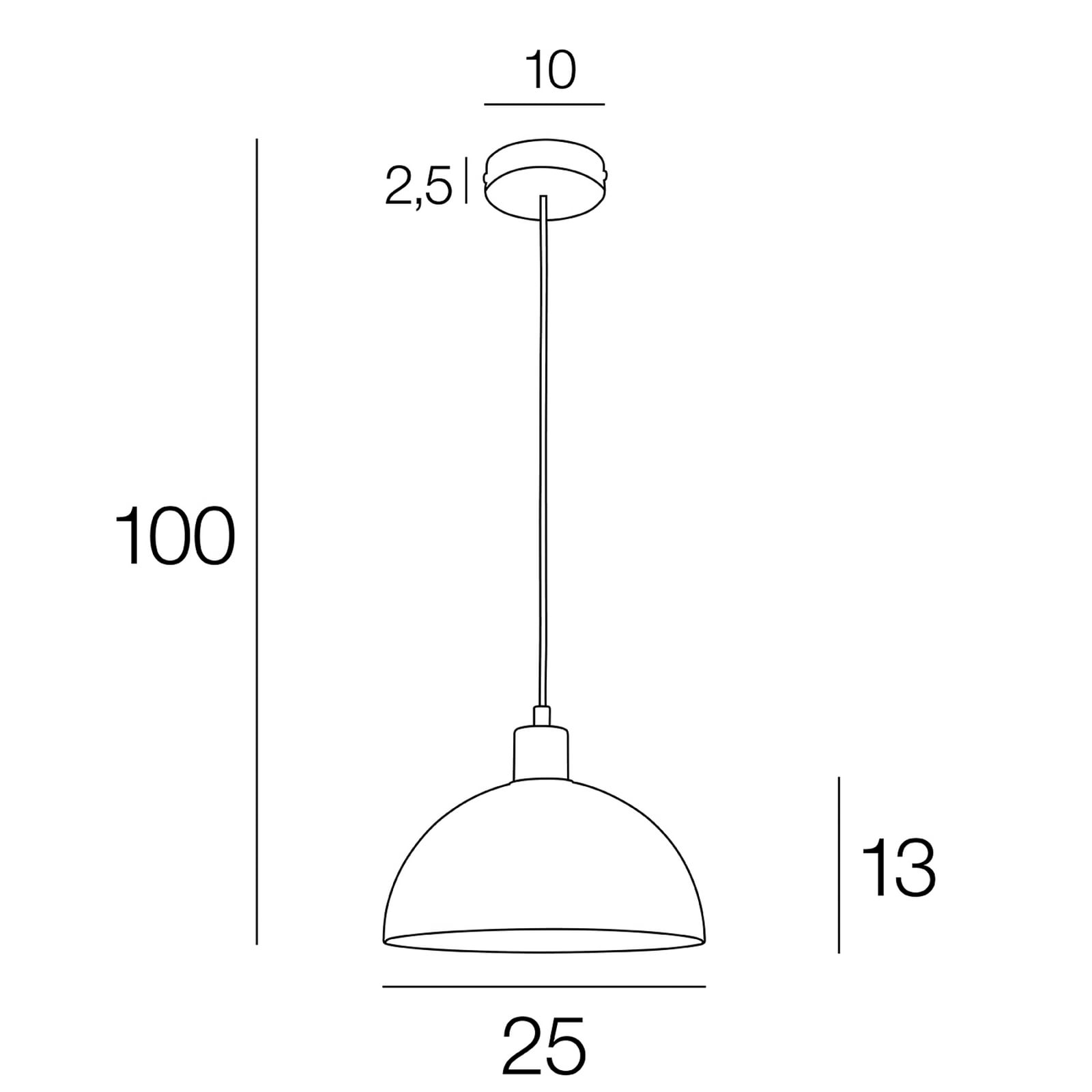 Suspenzijska svjetiljka Duomo, prozirna/crna, Ø 25 cm - Corep SAS Suspenzijska svjetiljka Duomo, prozirna/crna, Ø 25 cm - Corep SAS