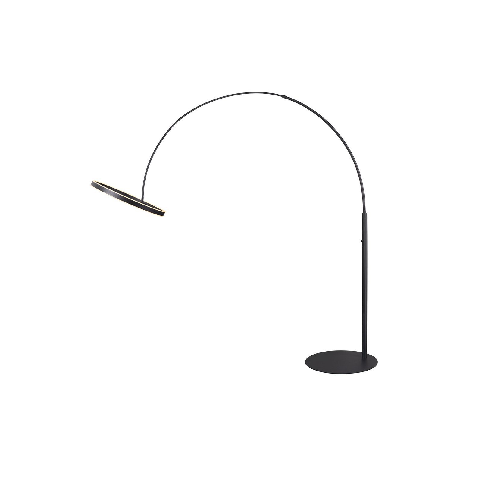 SLV LED lampă de podea One Bow FL, negru, oțel, înălțime 232 cm