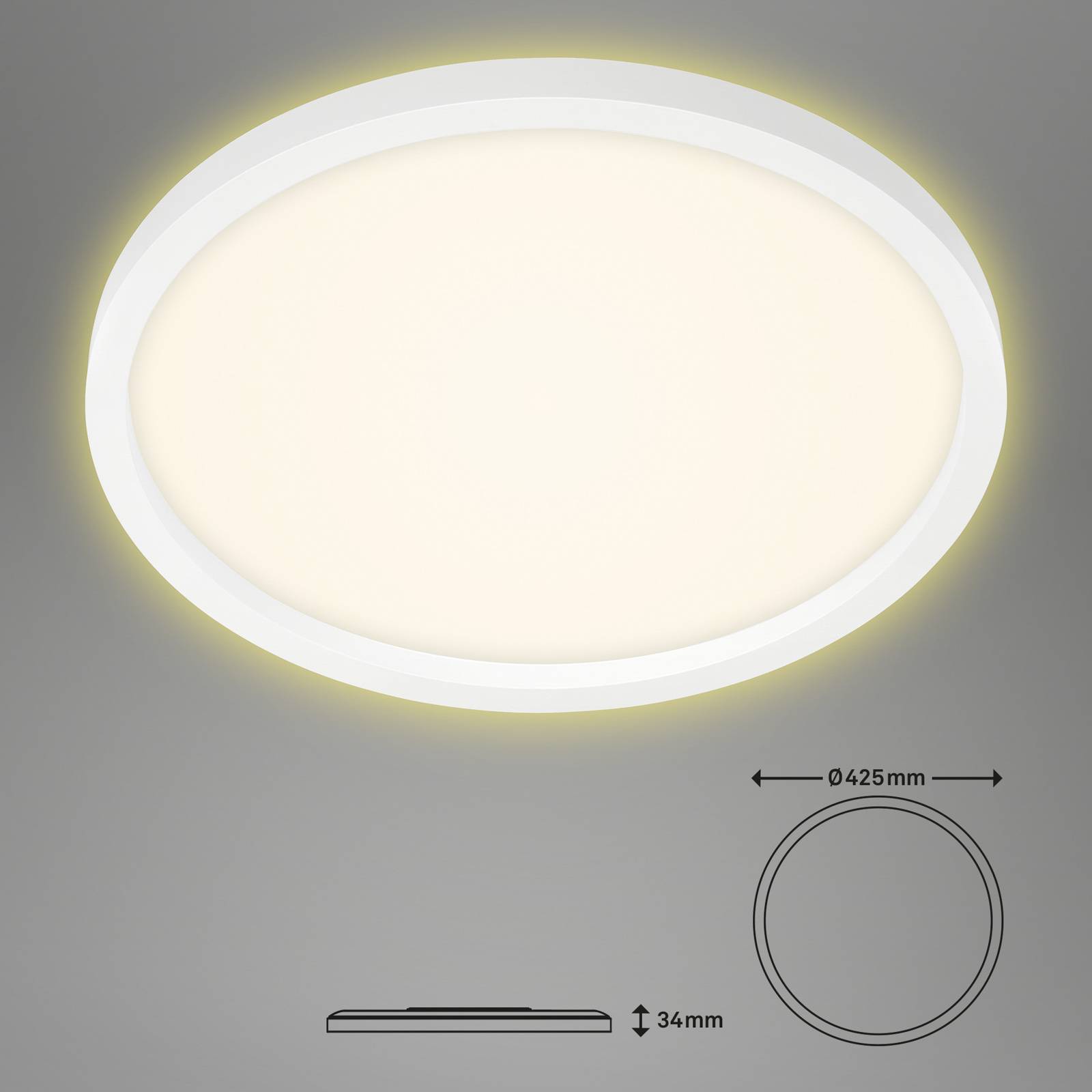 Lampa sufitowa LED 7363, Ø 42 cm, biała