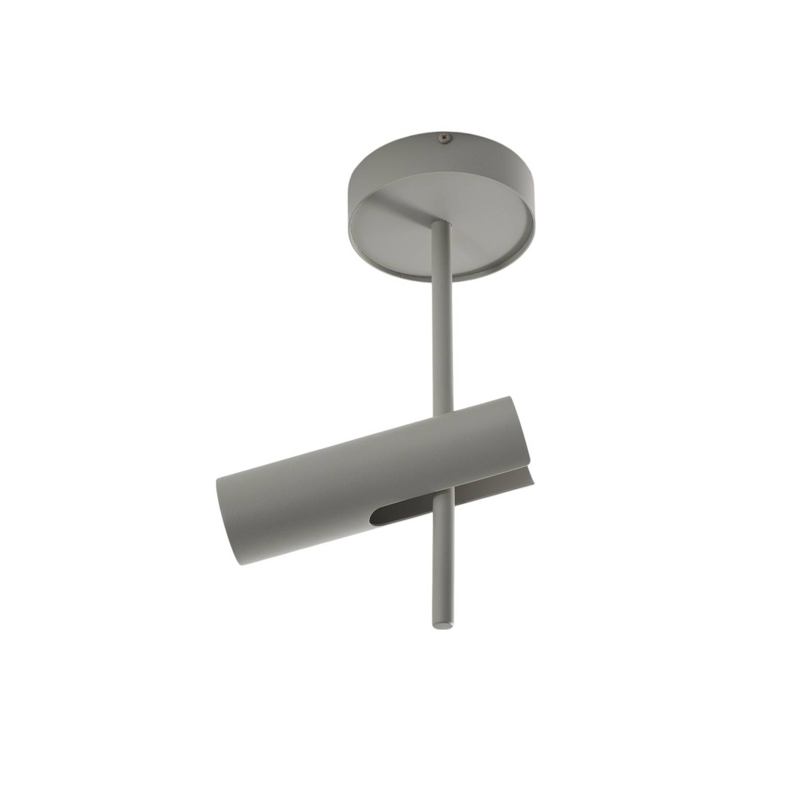 Deckenspot Leda 1, taupe, 1-flammig, Stahl, GU10, Höhe 34 cm