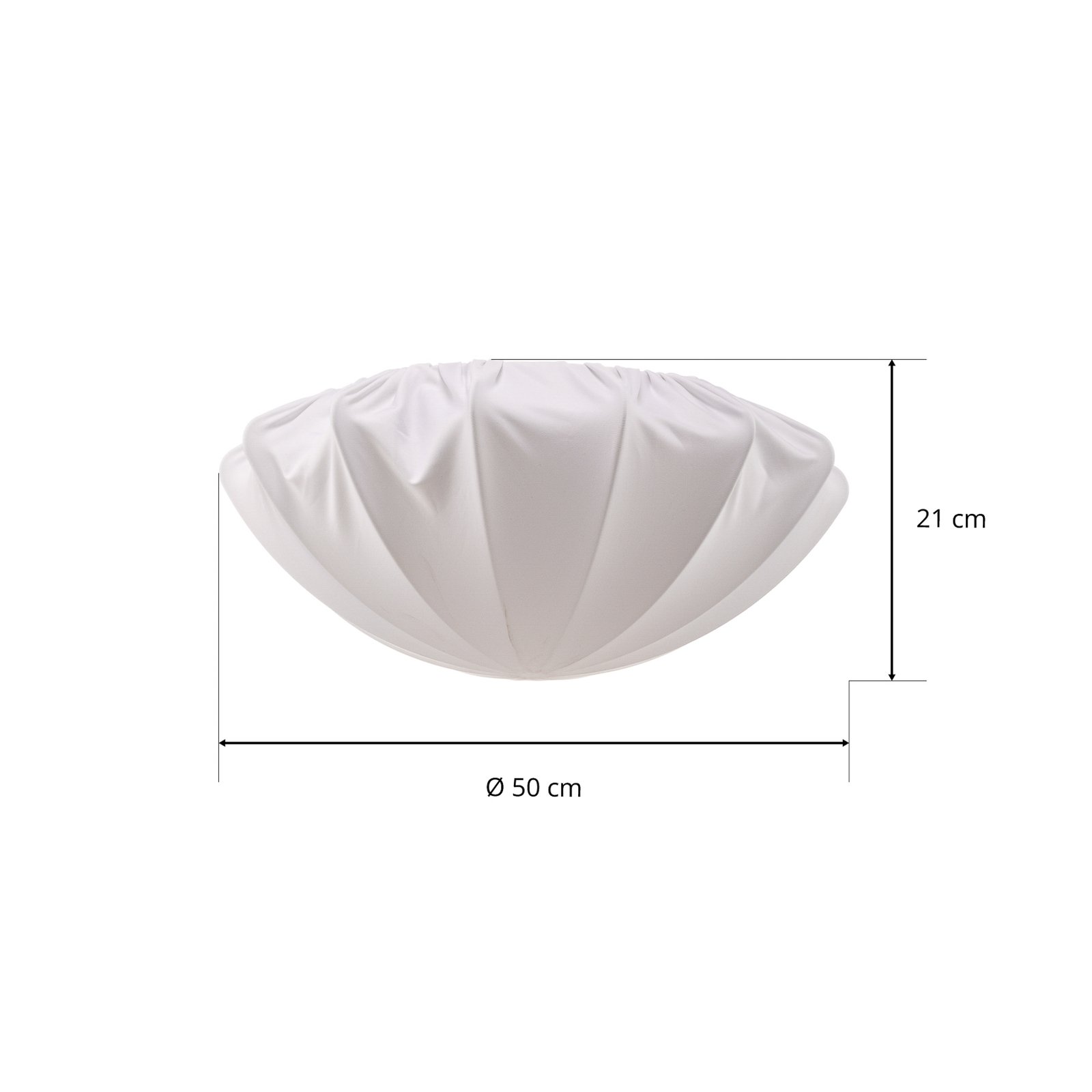 Plafondlamp Form van textiel, Ø 50 cm