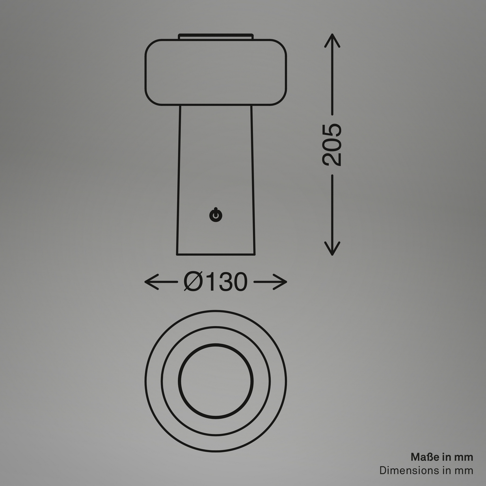 Juna LED rechargeable table lamp, beige, IP44, dimmable, 20 cm