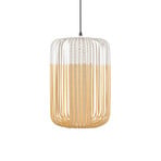 Candeeiro suspenso Bamboo Outdoor L, branco, IP44, E27 - Forestier