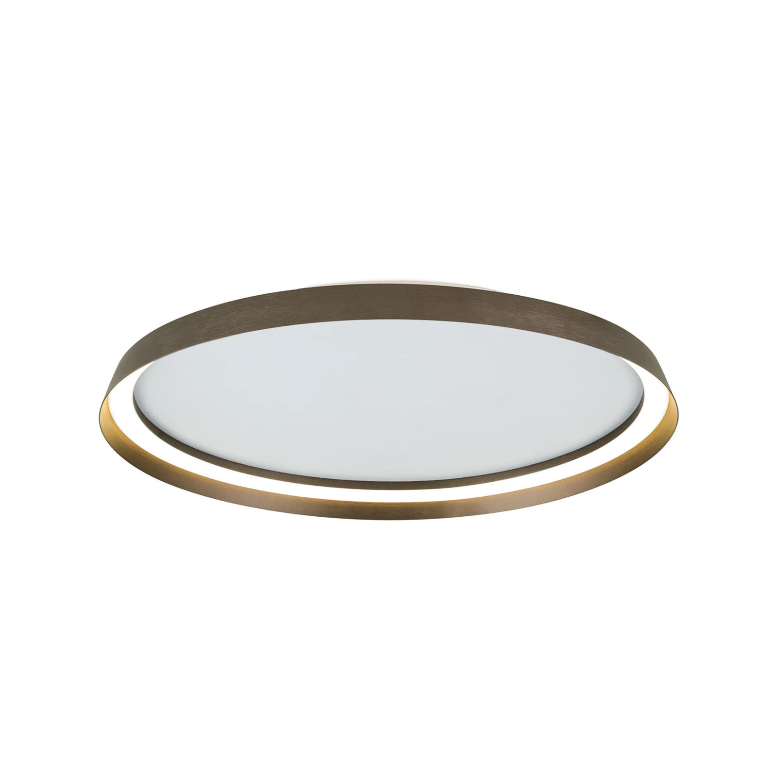 LED stropna svjetiljka Manta, Ø 60 cm, aluminij/bronza, aluminij,