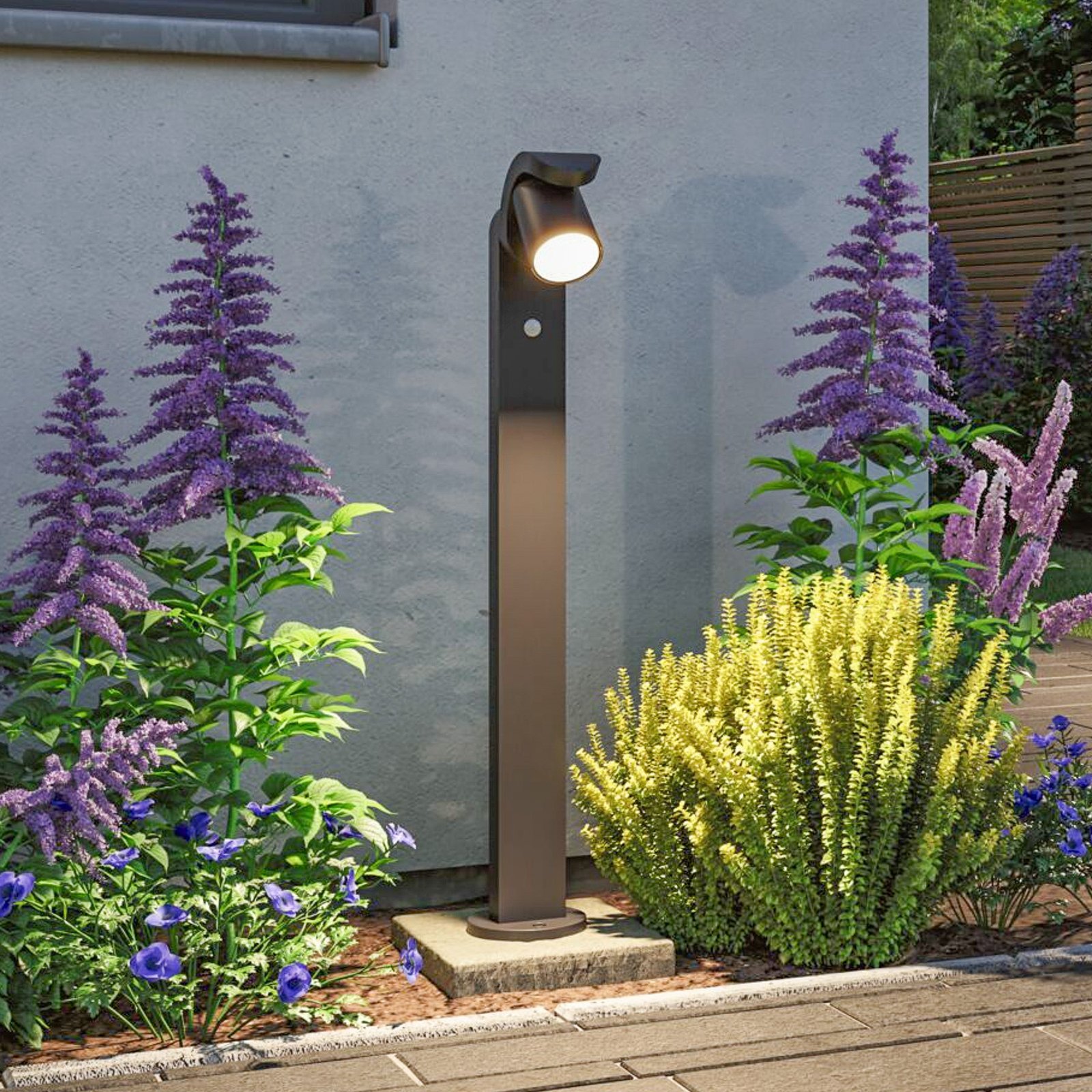 Cuff Outdoor Bollard w/Sensor SWR Anthracite - Paulmann
