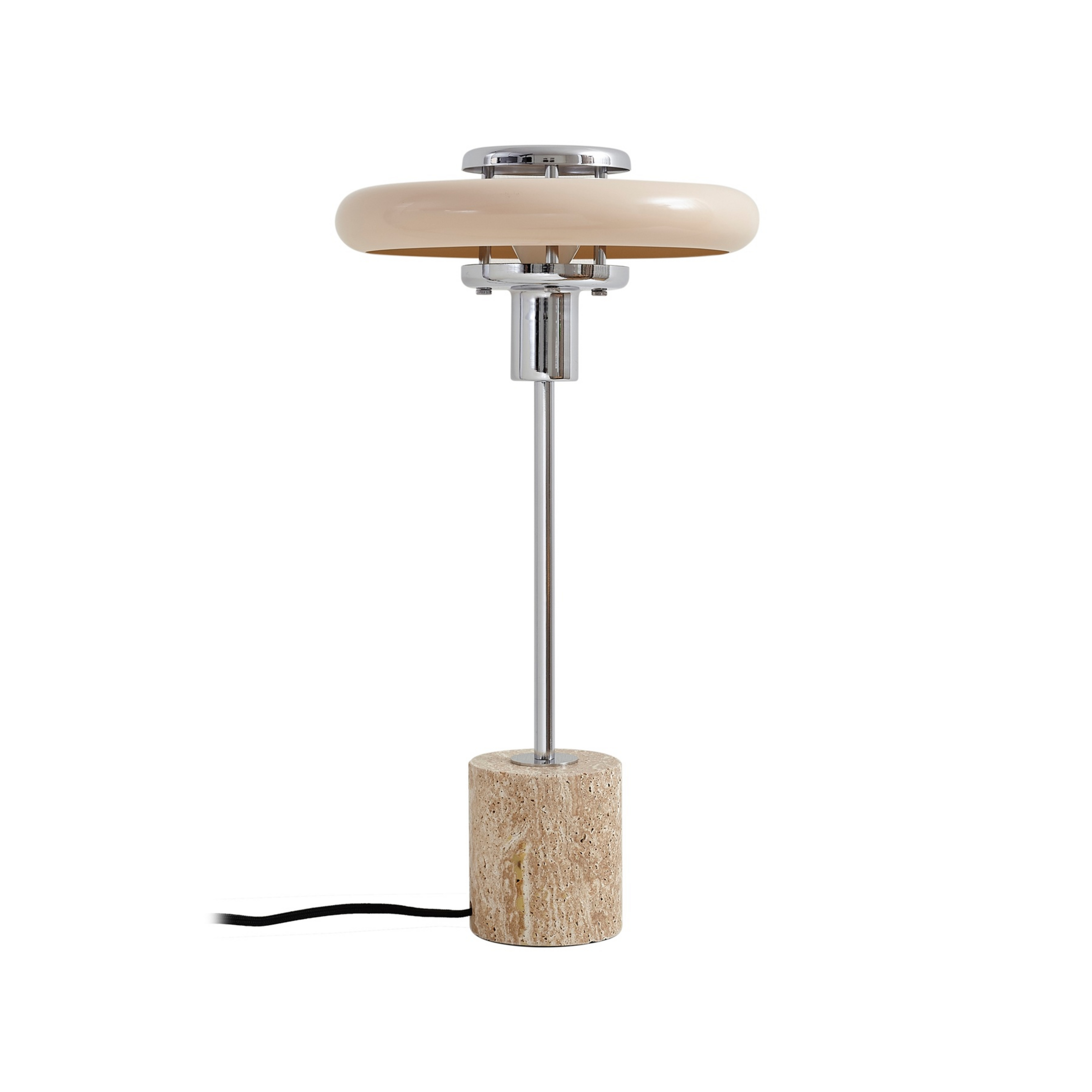 Branford table lamp, beige travertine, 46 cm – Lindby