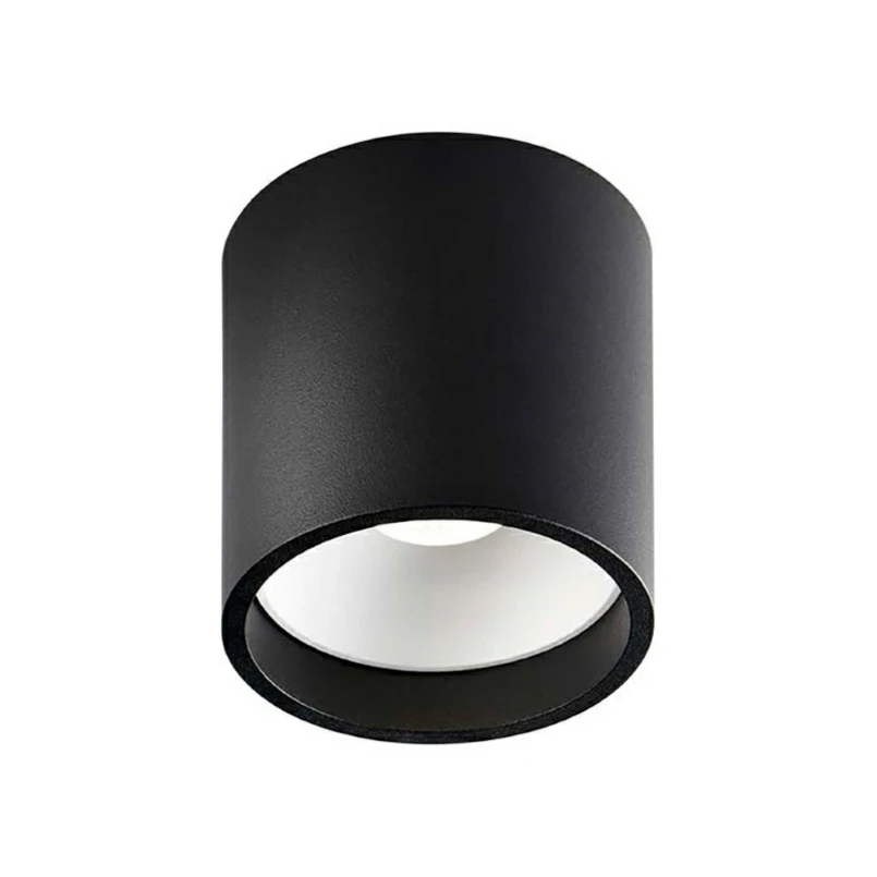 LIGHT-POINT - Solo 1 Plafonnier Rond 6W 3000K Noir/White
