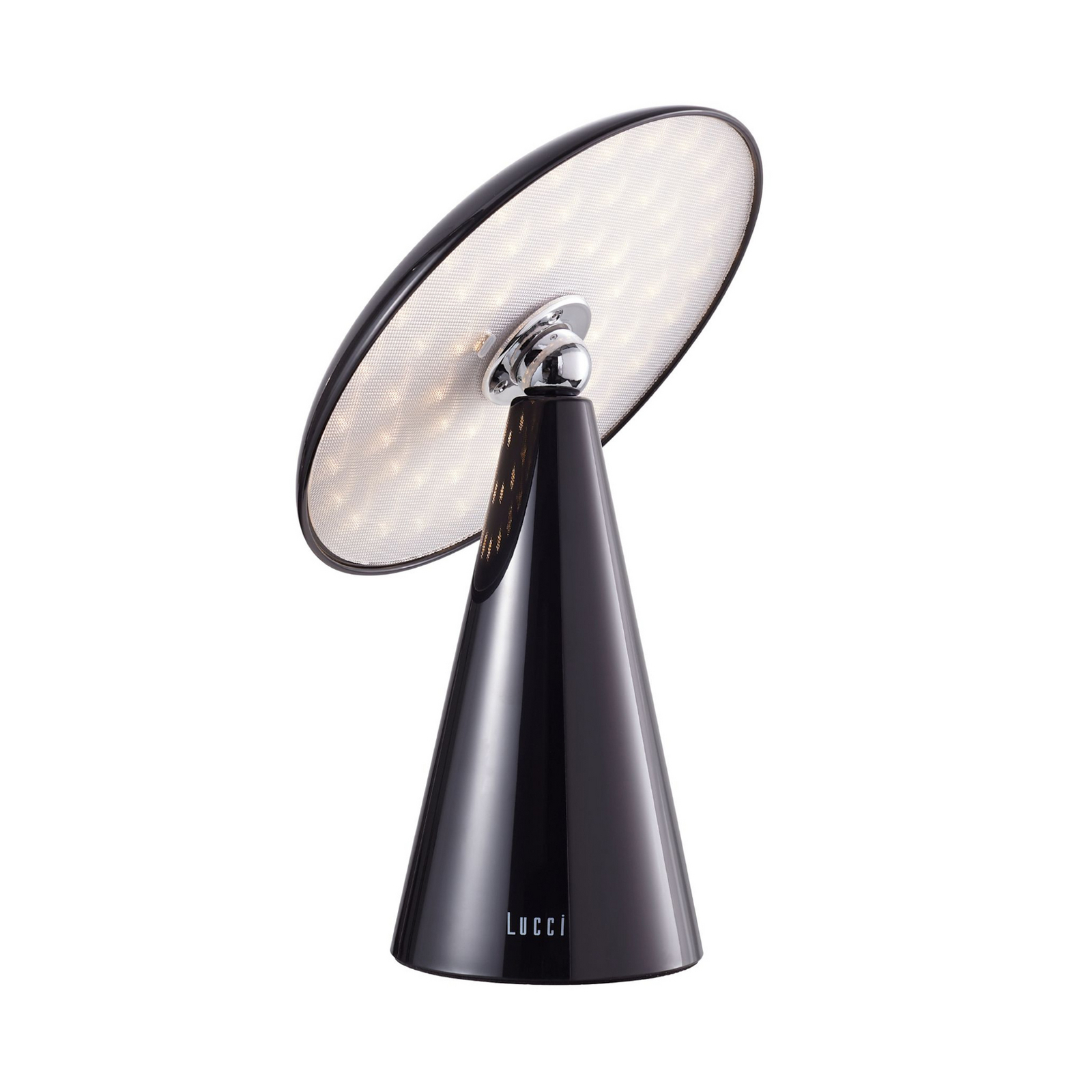 „Beacon“ LED akumuliatorinė stalinė lempa „Kinoko“, juoda, 27 cm, CCT