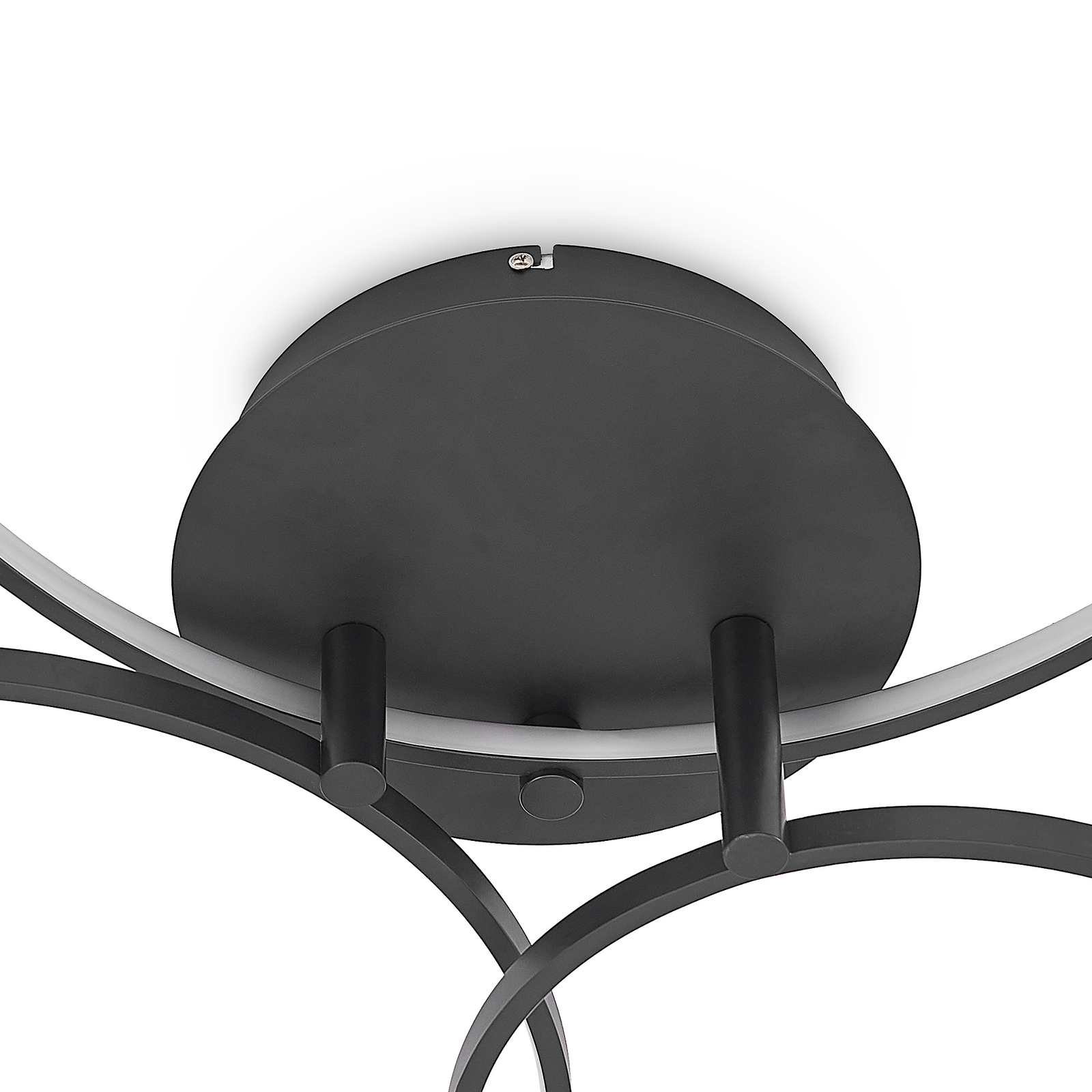 Lindby Rayk LED ceiling light, matt black Lights.co.uk