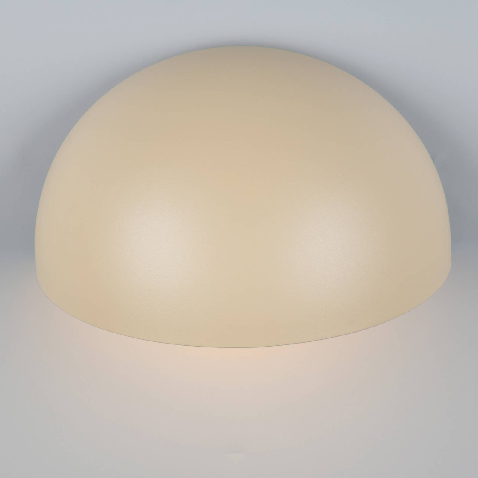 Außenwandleuchte MAAS, creme, Breite 27 cm, Metall, IP44 günstig online kaufen