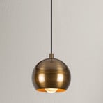 Berceste 9201 pendant light, Ø 15 cm, gold, iron, E27