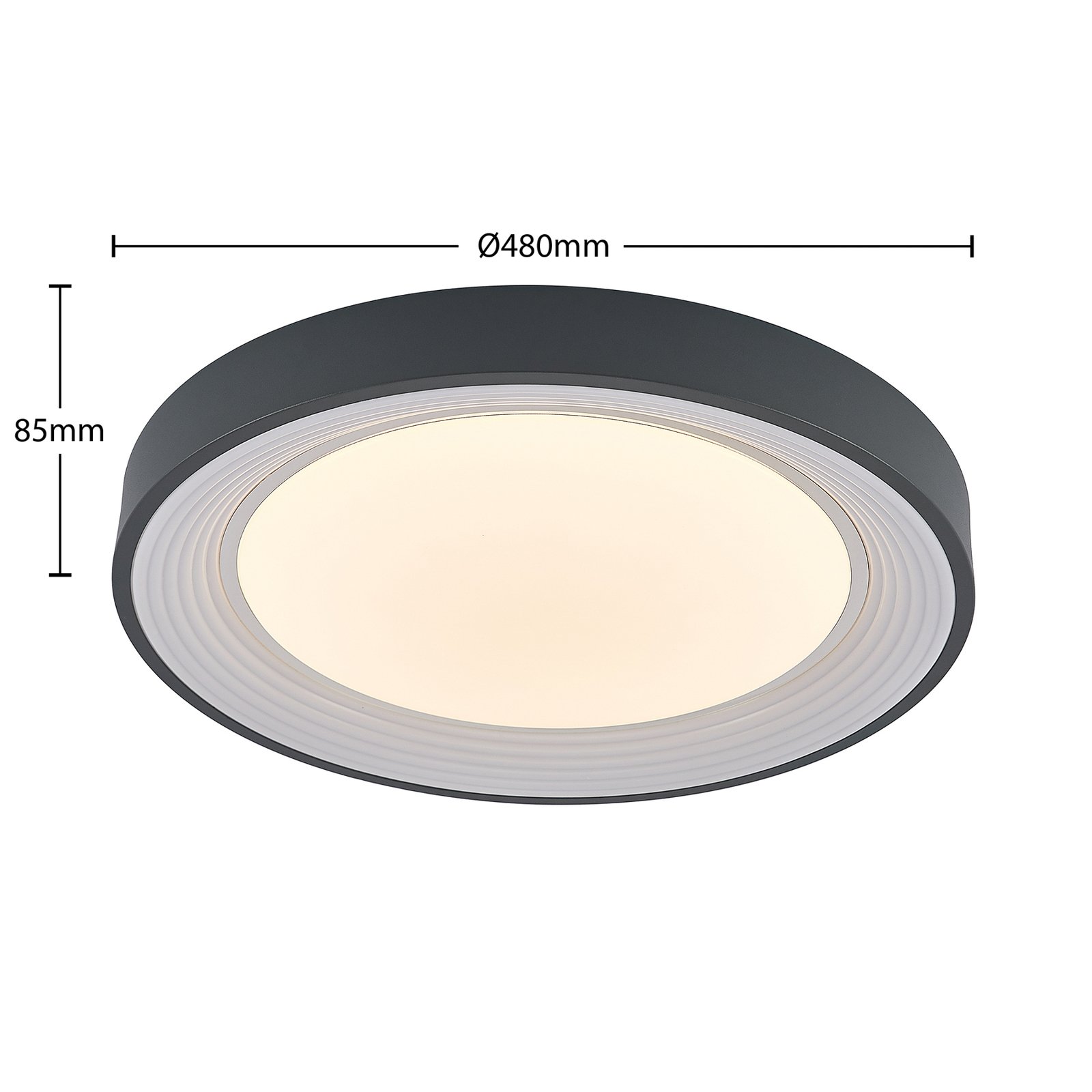Lindum Taklampe White/Dark Grey - Lindby