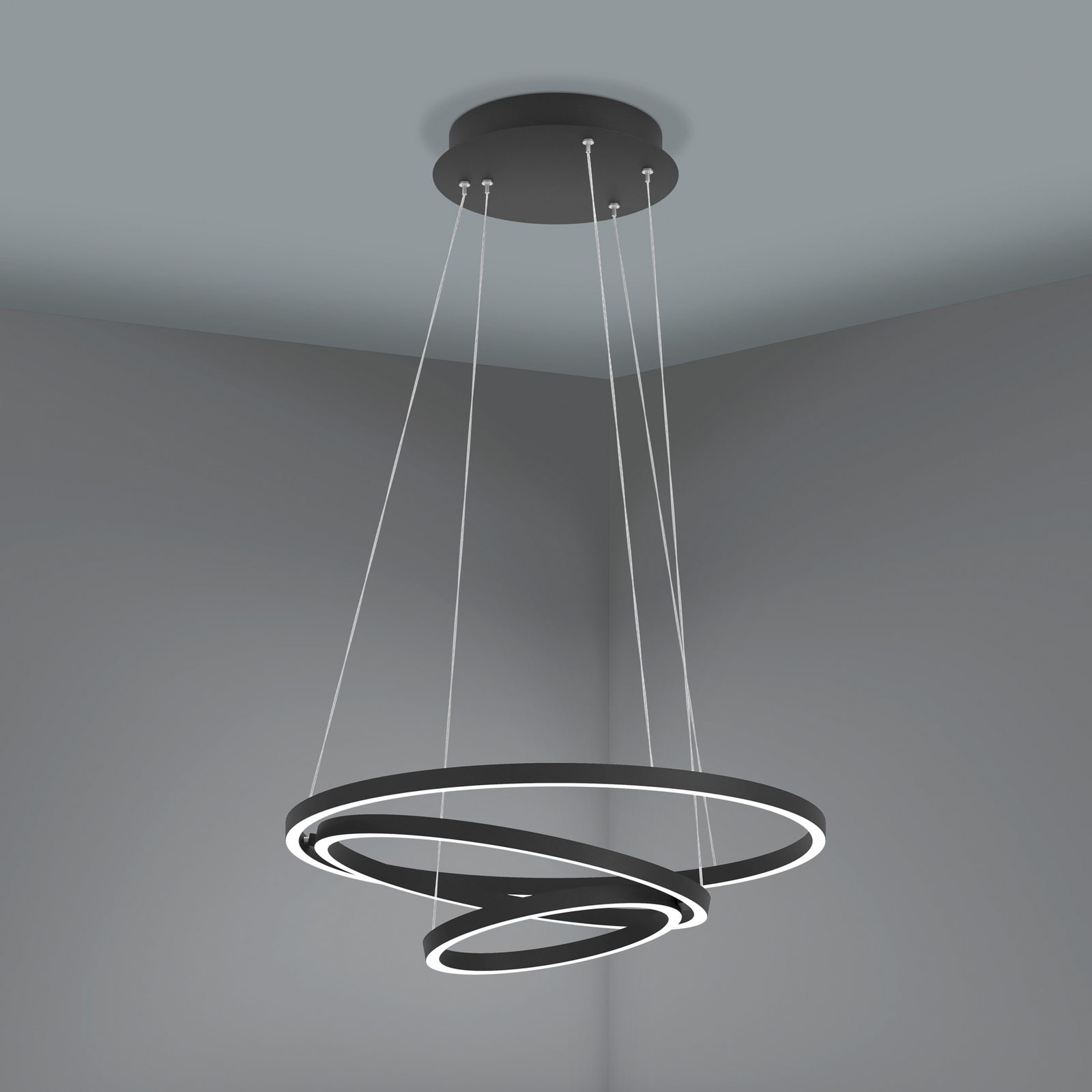 EGLO connect Lobinero-Z LED-Hängelampe, schwarz EGLO connect Lobinero-Z LED-Hängelampe, schwarz