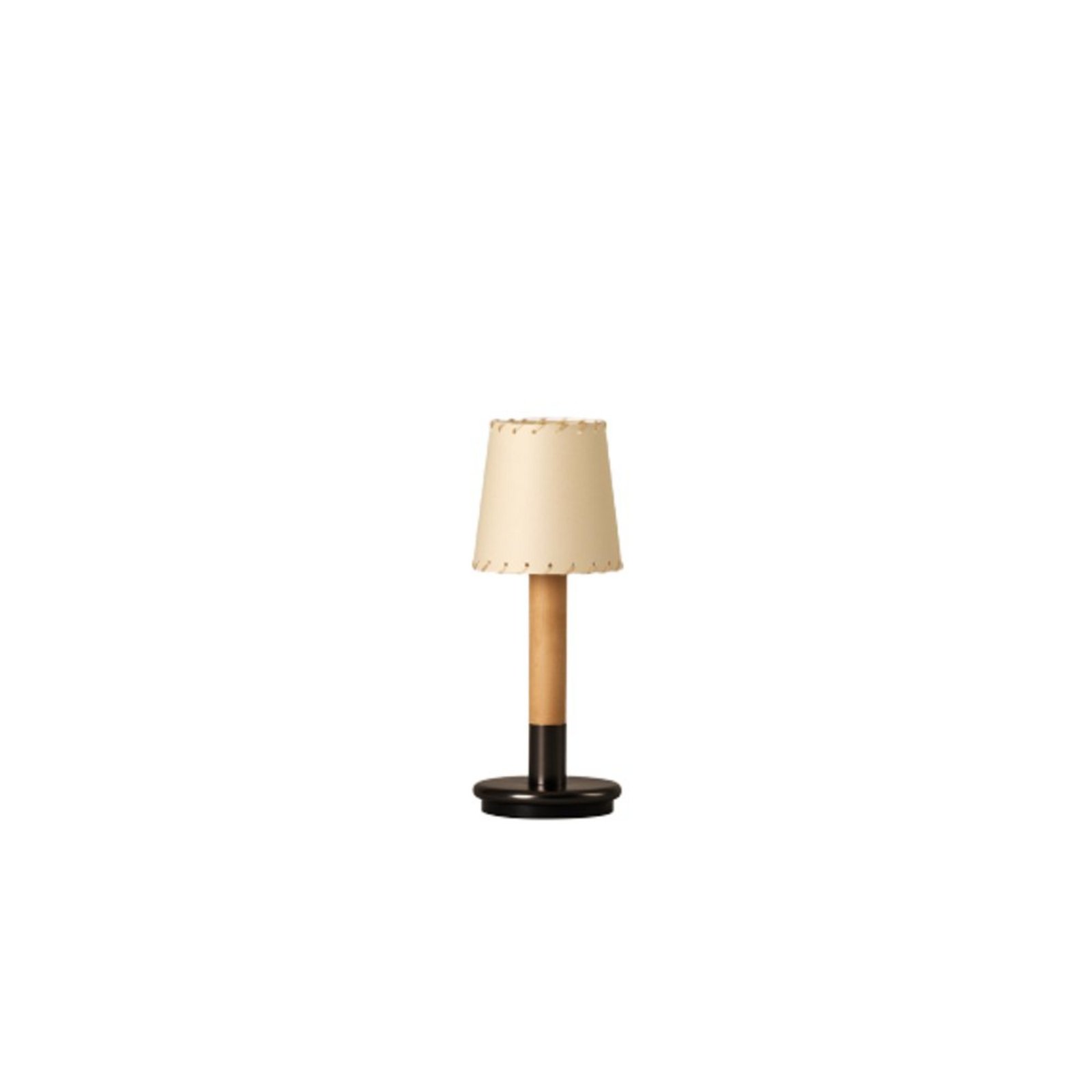 Básica Mínima Lampada da Tavolo Portatile Beige/Ottone - Santa & Cole