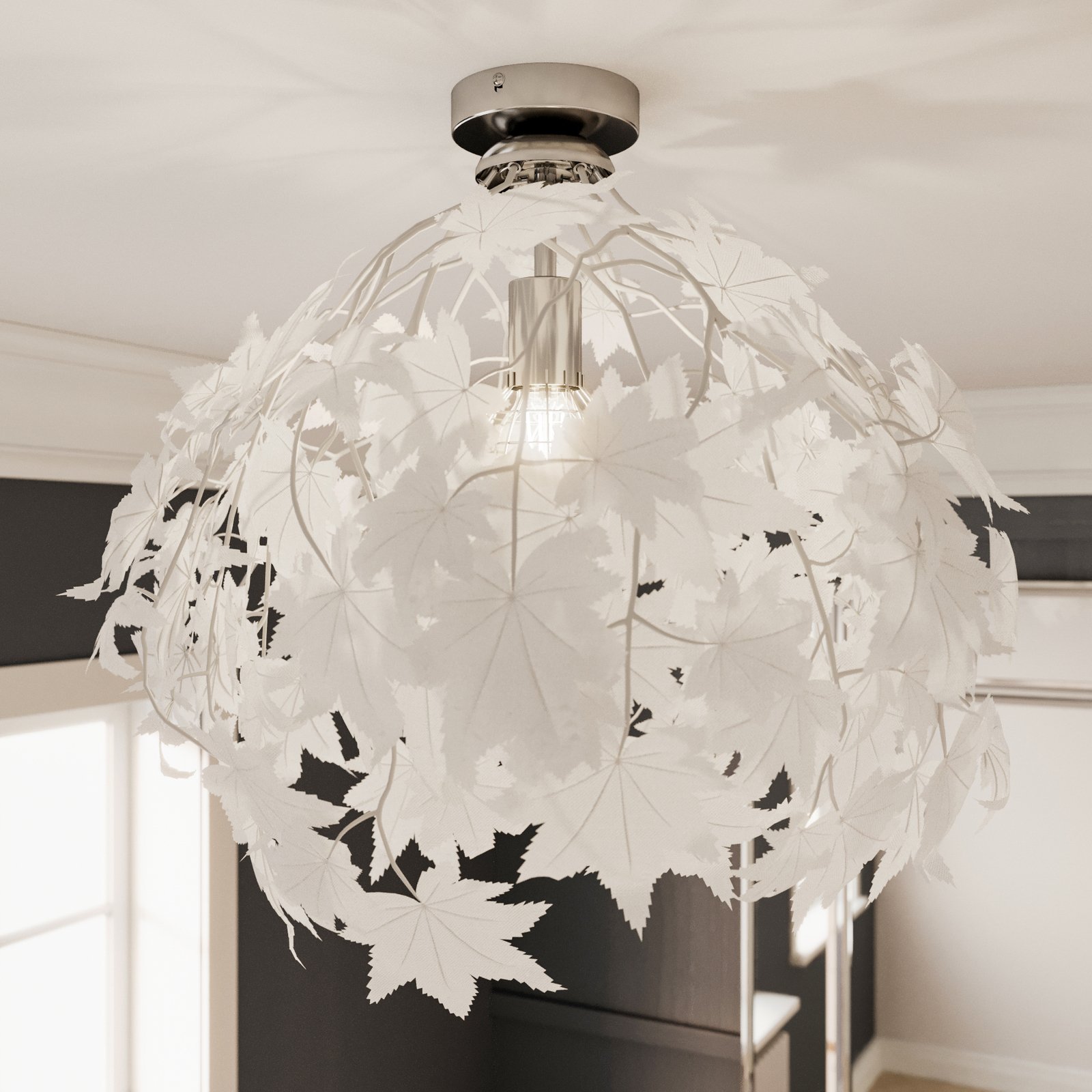 Maple - ceiling light with pretty leaf decoration
