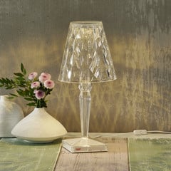 Kartell Big Battery - Lampada da tavolo IP20, trasparente