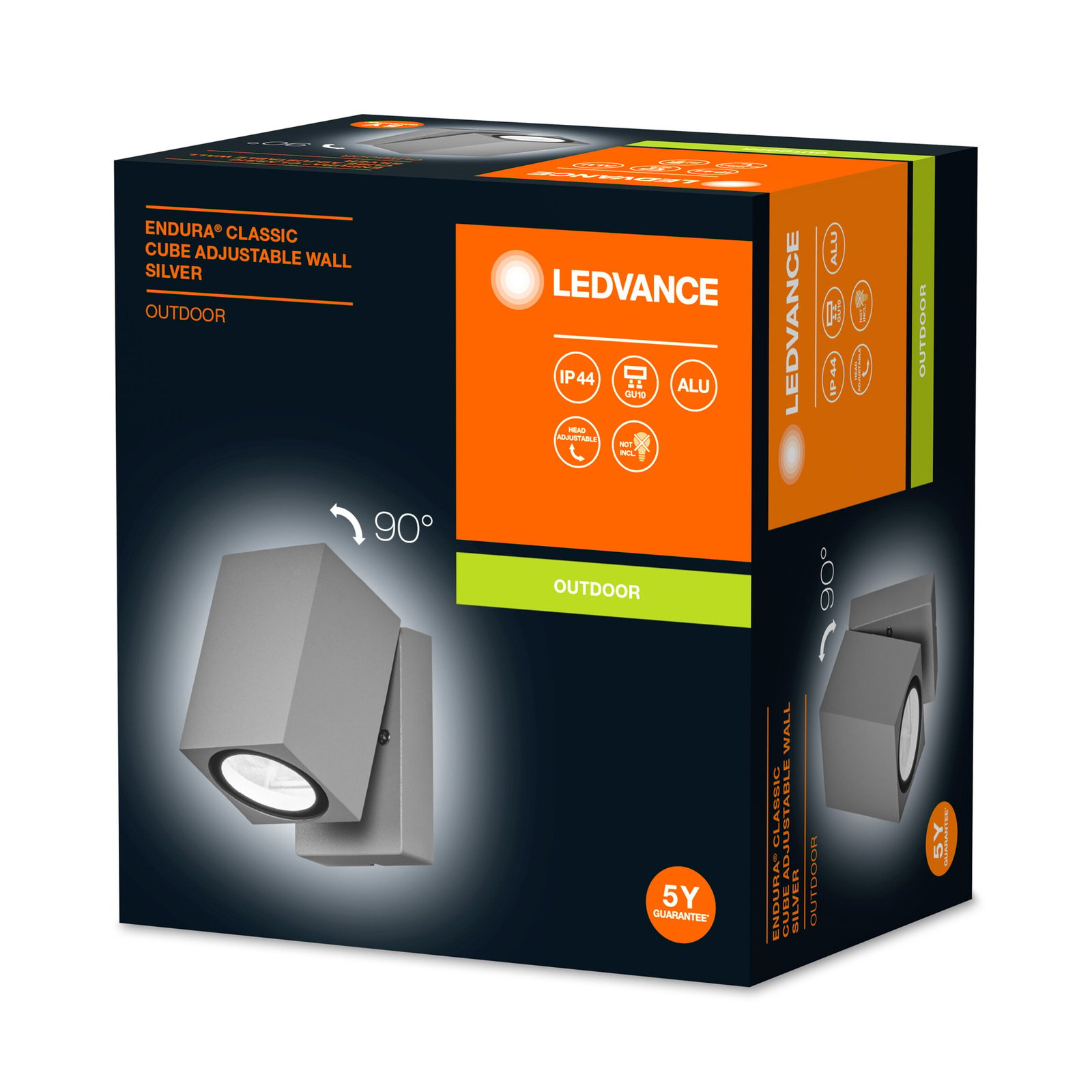 LEDVANCE Endura Classic Cube aplică ext. argintiu