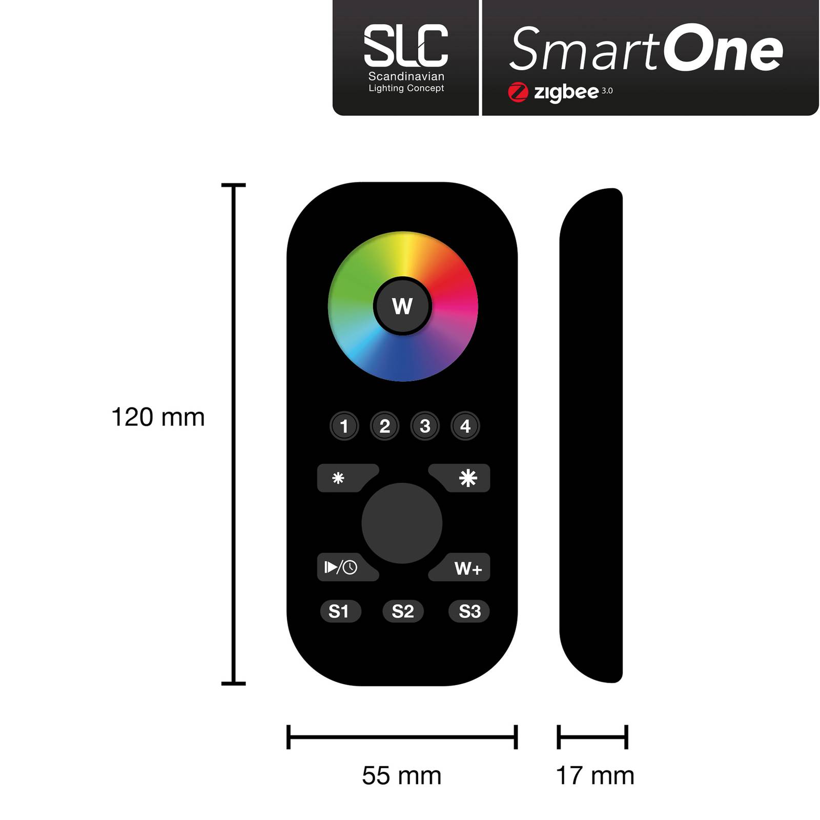 The Light Group SLC SmartOne ZigBee télécommande 4 canaux RVB RGBW