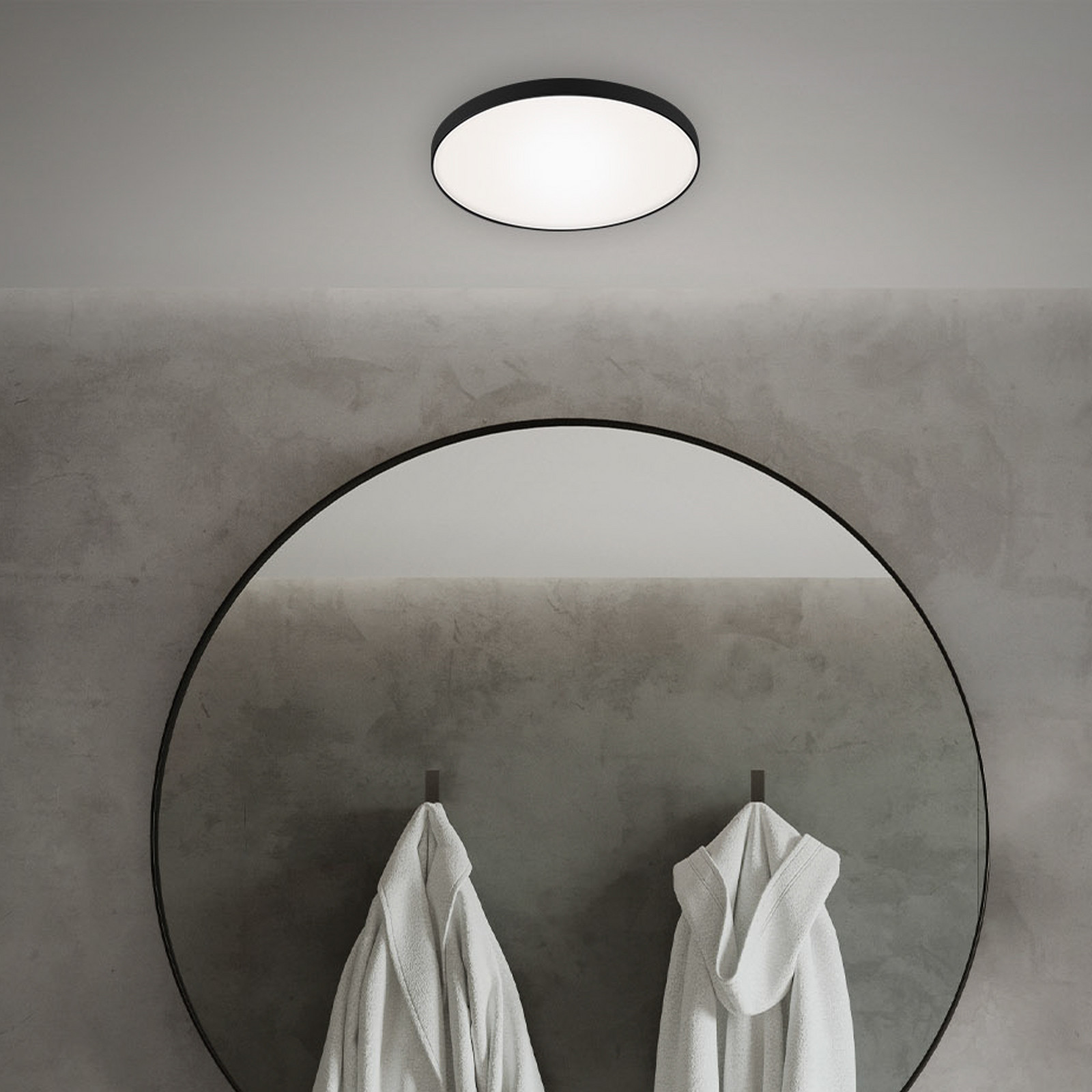 Briloner Plafonieră cu LED Malbona IP44 - Baie - modern - negru satinat - Metal