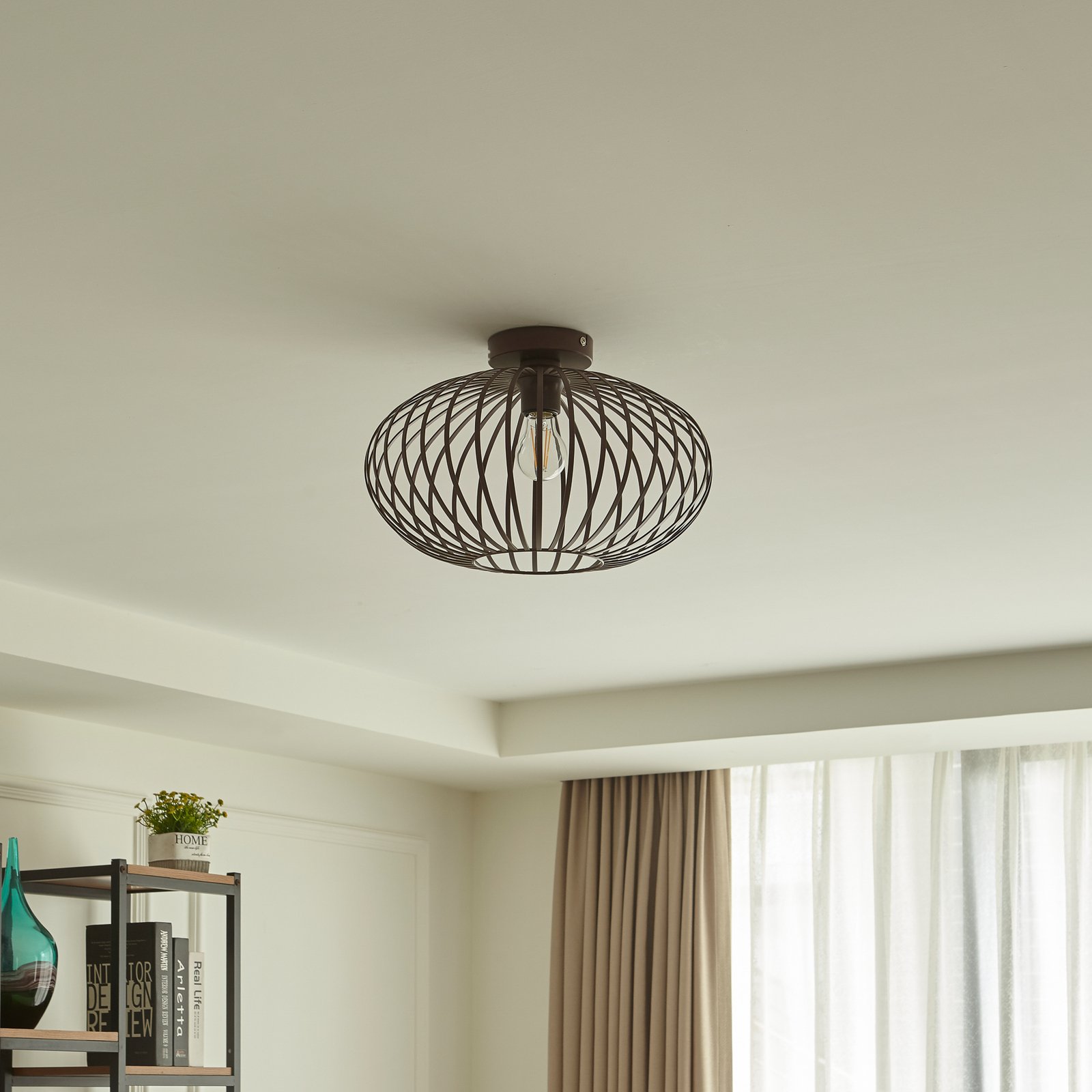 Nahele Stropní Lampa Coffee - Lindby