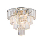 Cristal plafondlamp, transparant/zilver, Ø 71cm