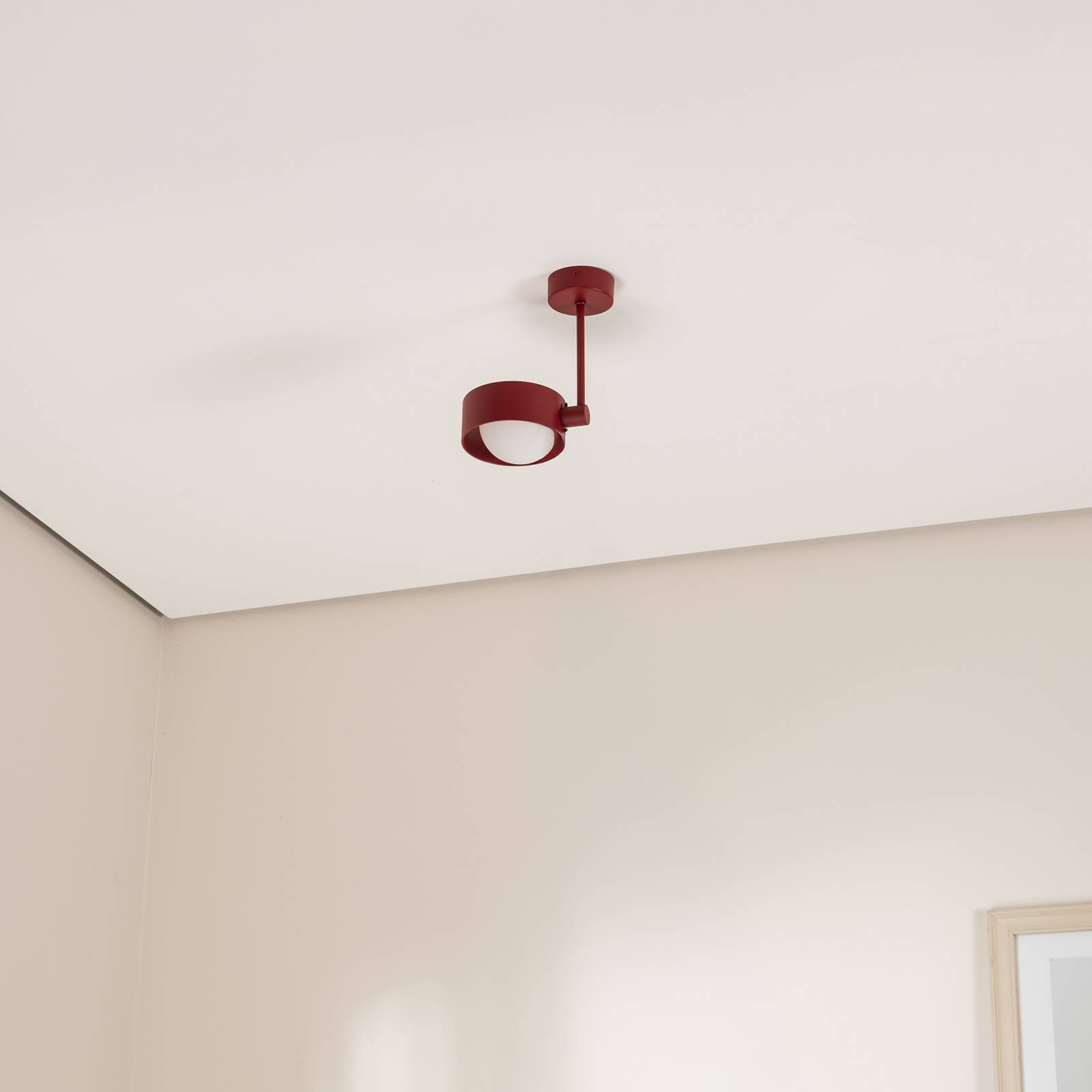 Lampa sufitowa Mado, 1-punktowa, czerwona
