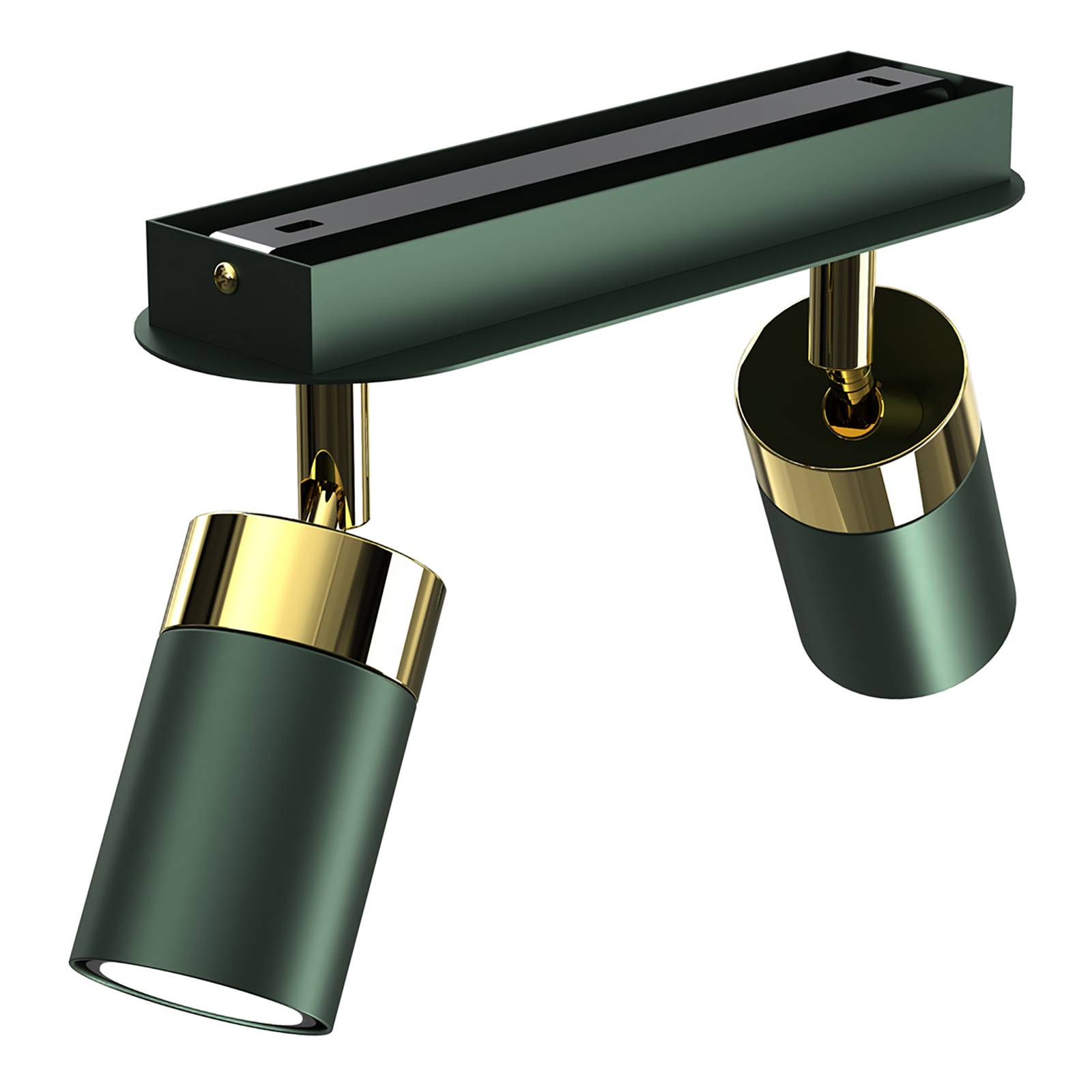 Takspotlight Joker, grön/guld, 2 lampor