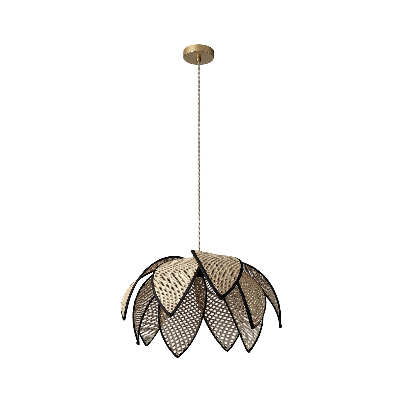 Suspension OSRAM Decor Rattan Lotus, Ø 48 cm, beige, E27