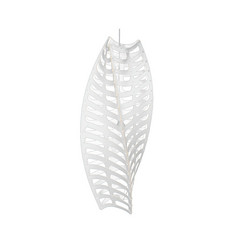 Toru Pendant Large 2 Sides White - David Trubridge