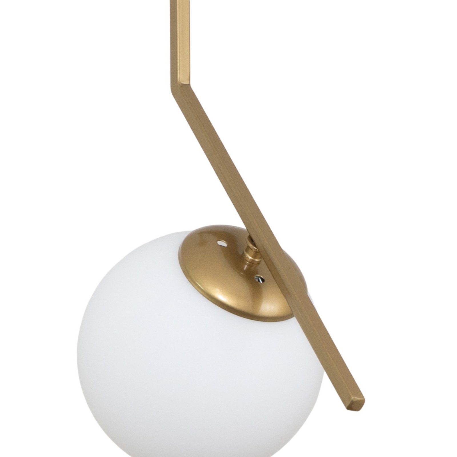 Hengelampe Dolunay, 25 cm lang, gullfarget, glass, E27