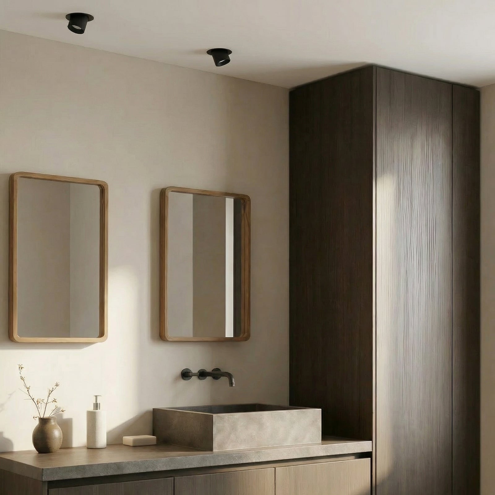 Downlight Thorid de Lindby, Ø 9 cm, negro, metal, GU10