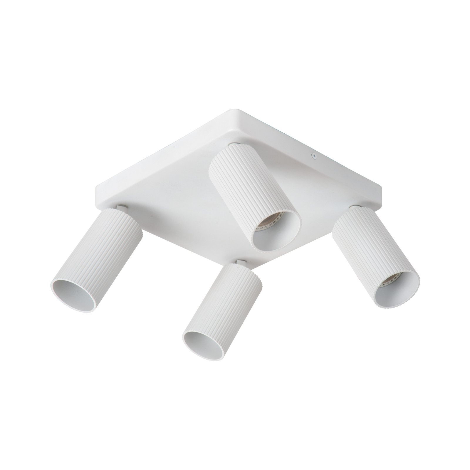 Faretto da soffitto Clubs, bianco, a 4 luci, GU10, alluminio