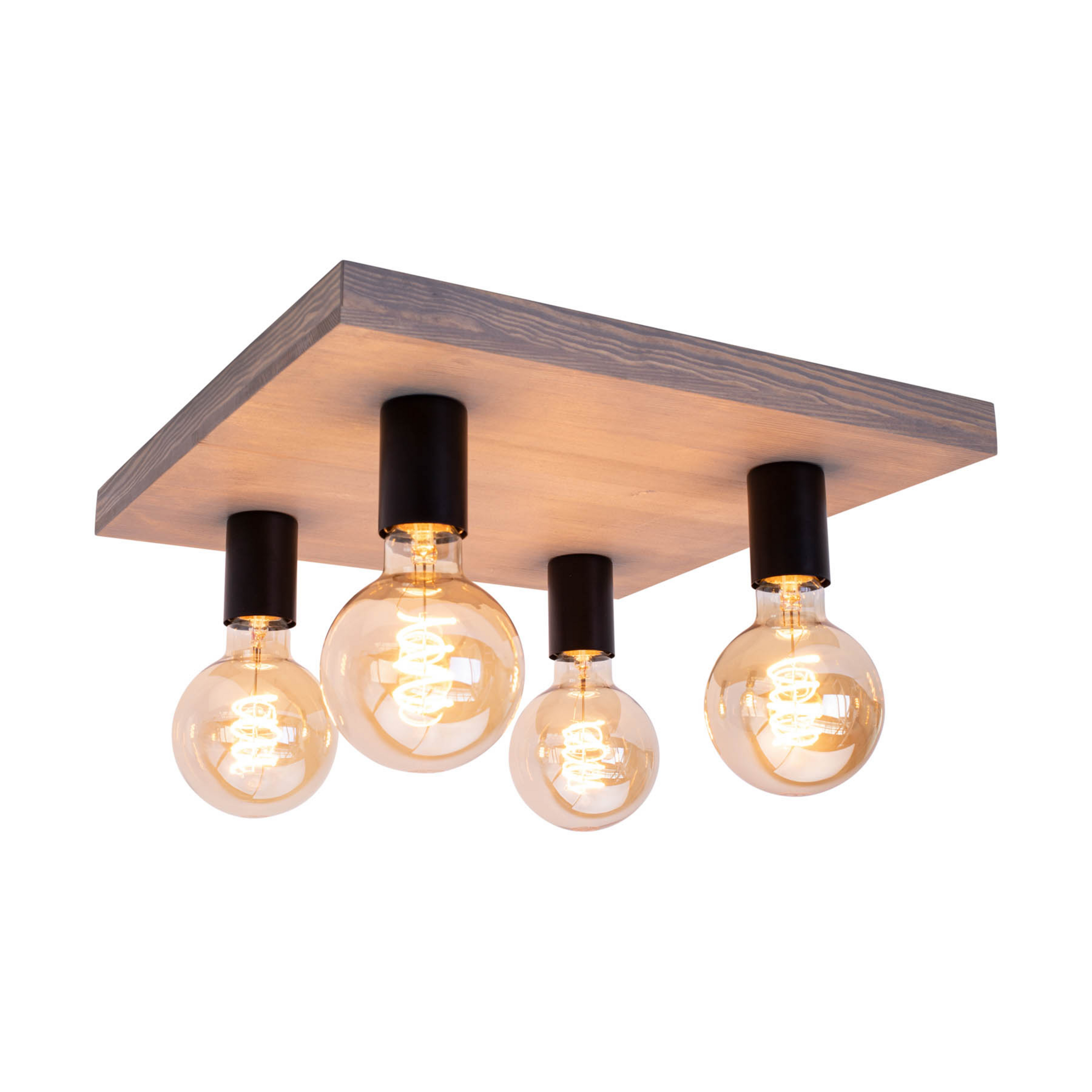 Envostar Lobo Deckenlampe 4fl. Kiefer grau