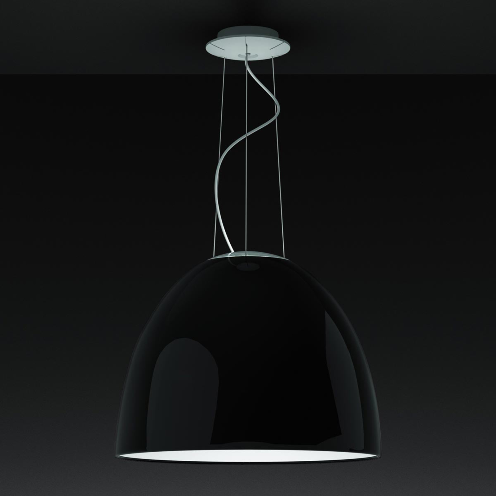 Nur Mini Gloss LED S Suspension Noir - Artemide