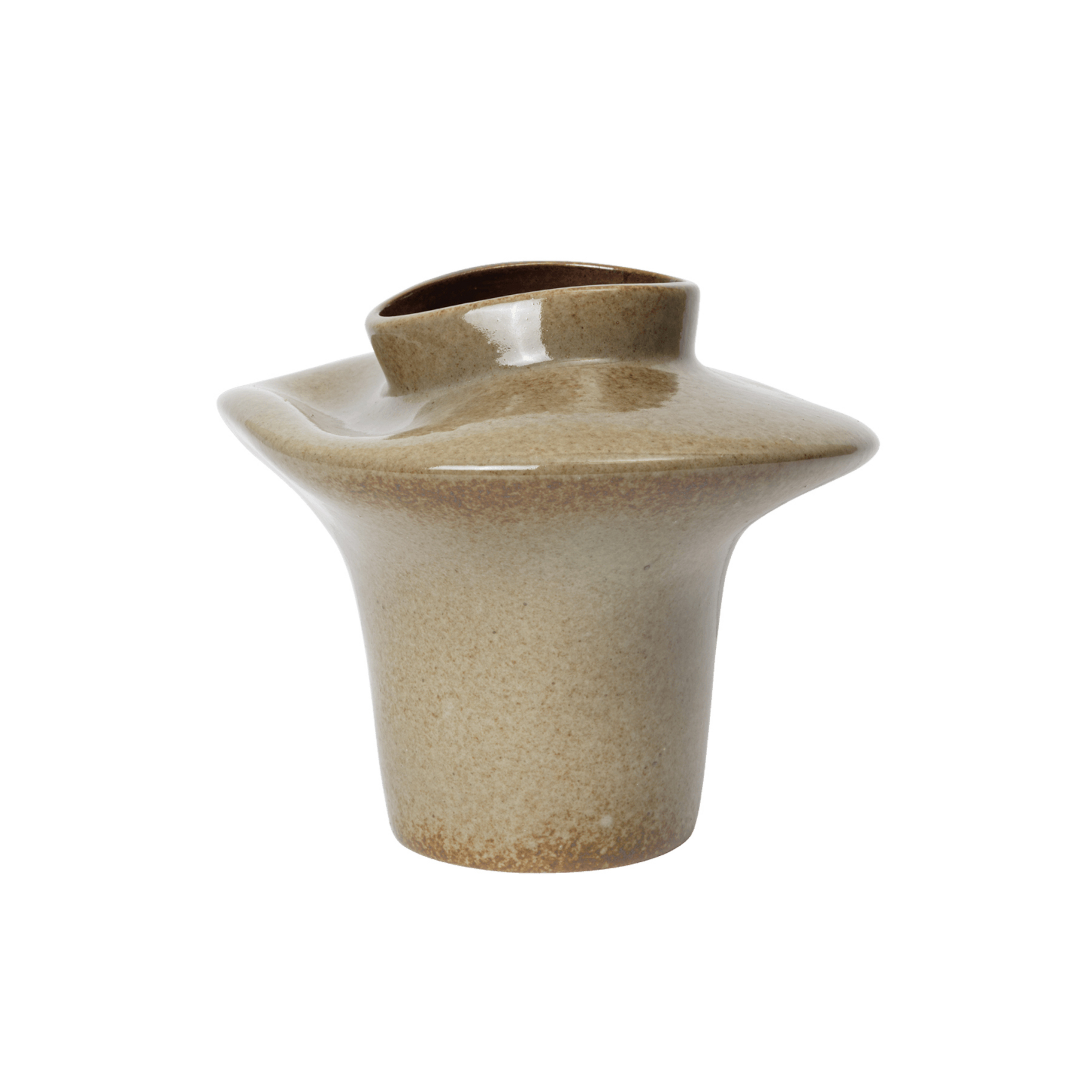 Evio Vase, ulmengrün, Höhe 22 cm, Steingut - ferm LIVING