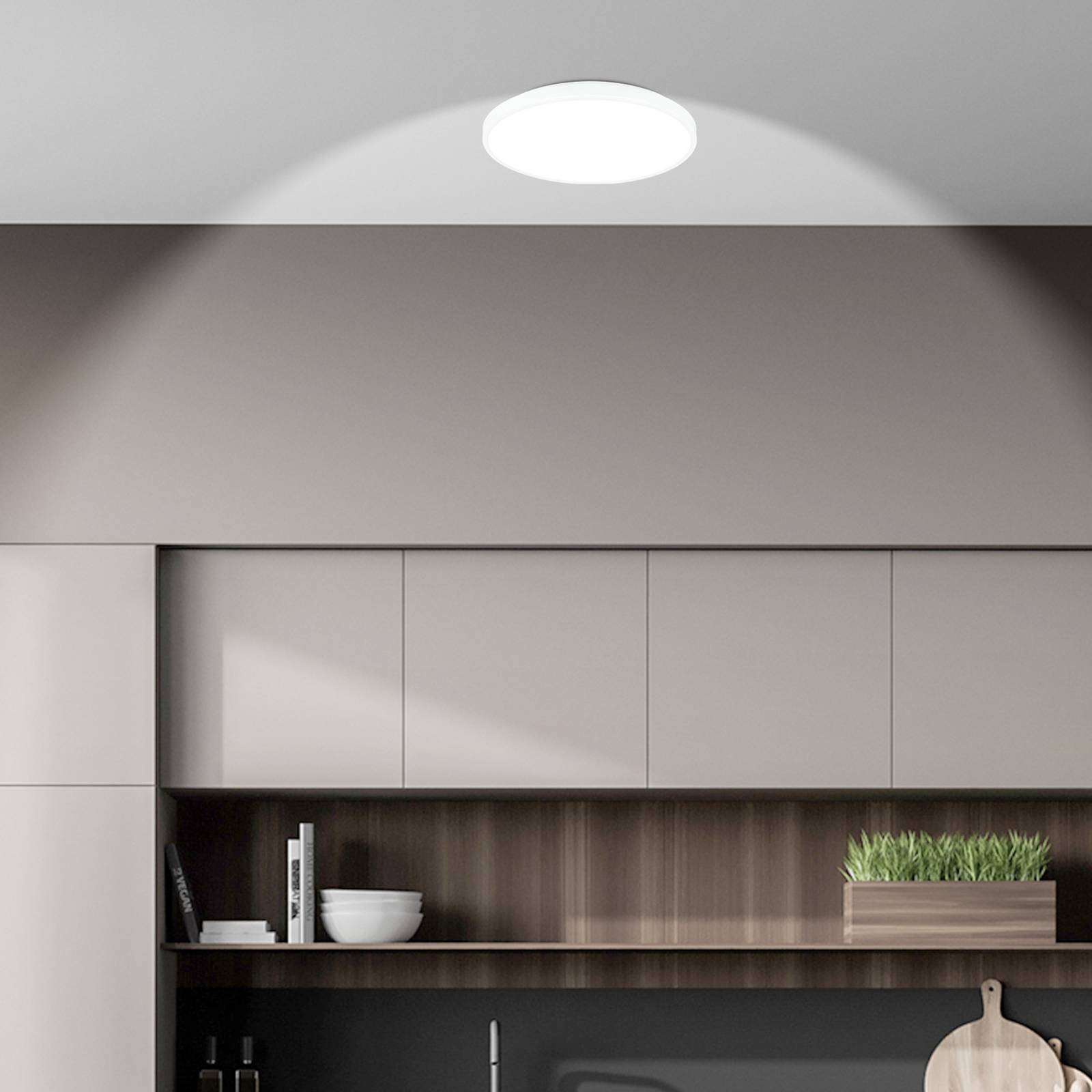 LED-Deckenlampe Kaida, weiß, Ø 38 cm, EEK A, 4.000 K günstig online kaufen