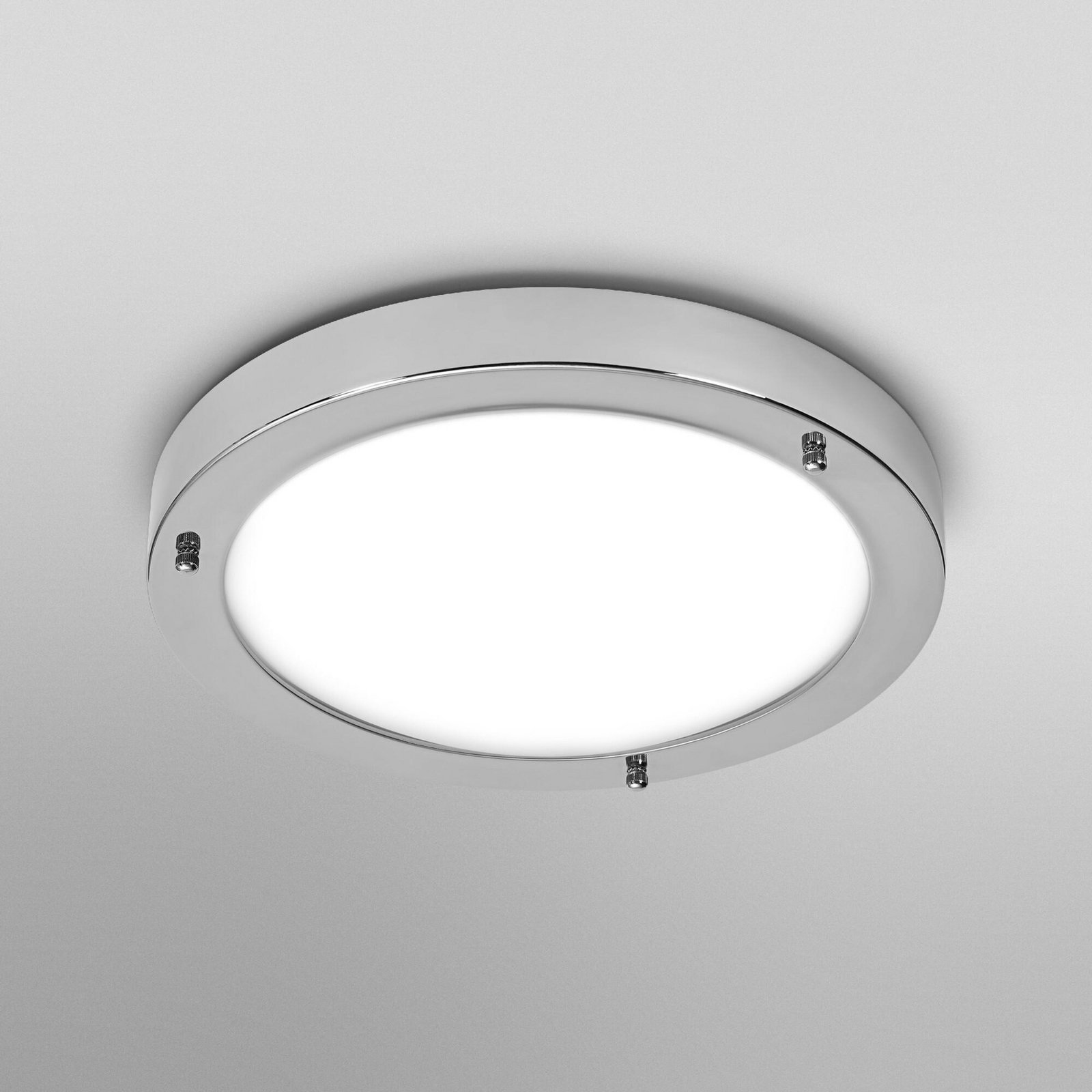 Plafonieră OSRAM BATHROOM, crom, Ø 31 cm, metal/sticlă IP44