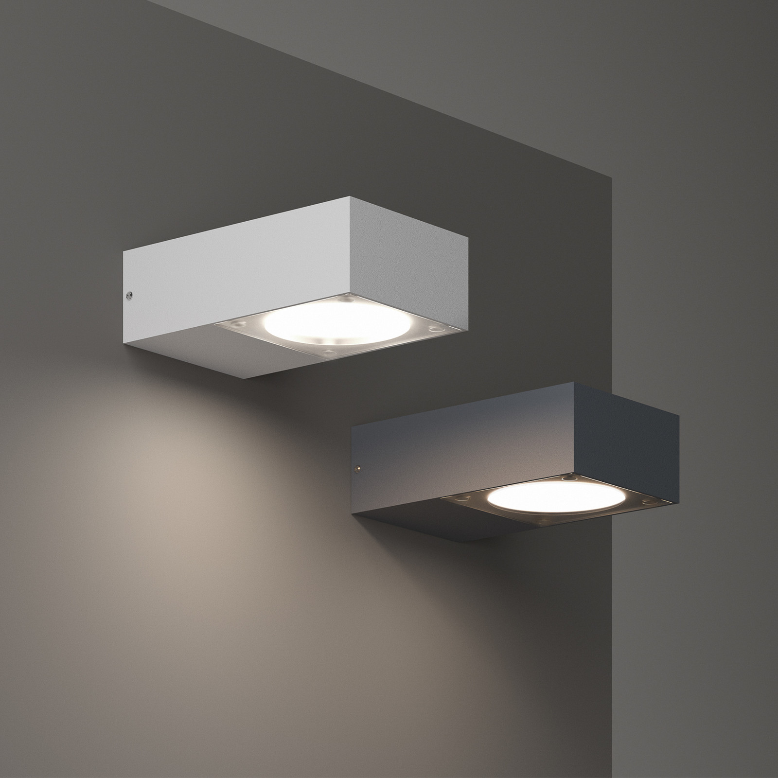 IDEAL LUX zunanja stenska svetilka Sirio, antracitna, širina 10 cm, kovinska - Sodobni - Aluminij
